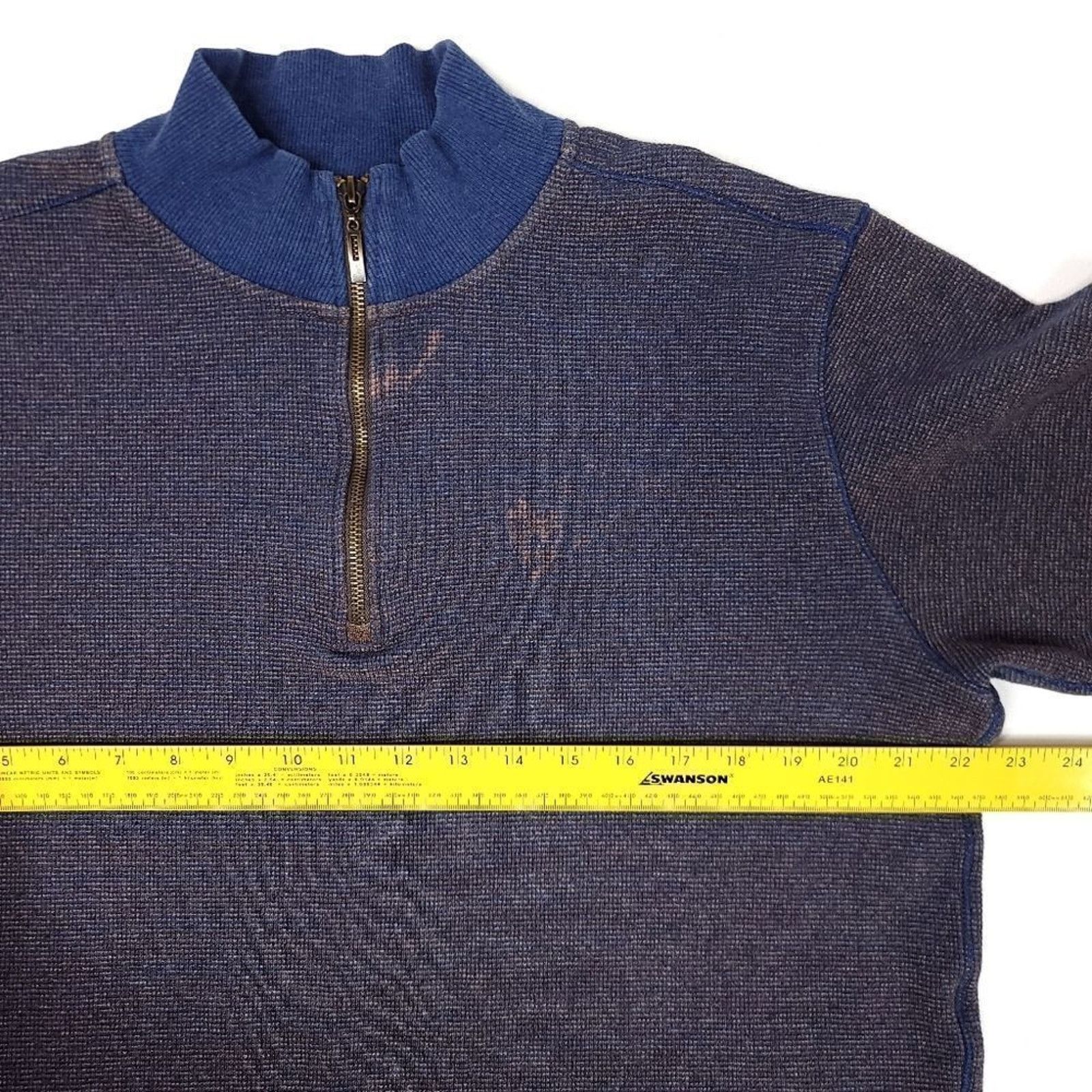 Robert Graham Robert Graham 1/4 Zip Long Sleeve Sweater Mens Large Cotton Size US L / EU 52-54 / 3 - 5 Thumbnail