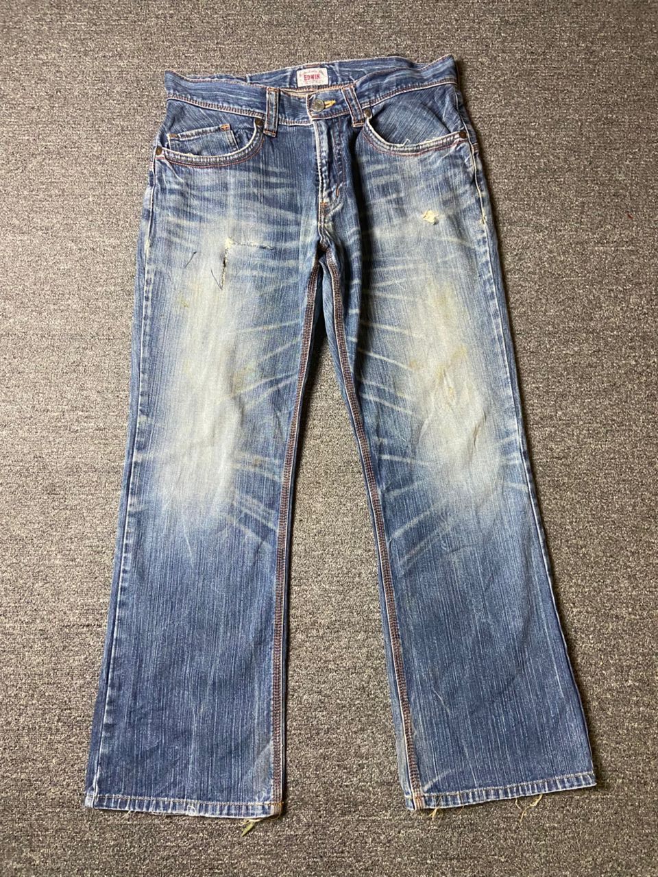 Edwin × Japanese Brand × Vintage Vintage Edwin XV Distressed Denim Jeans (128) Size US 35 - 1 Thumbnail