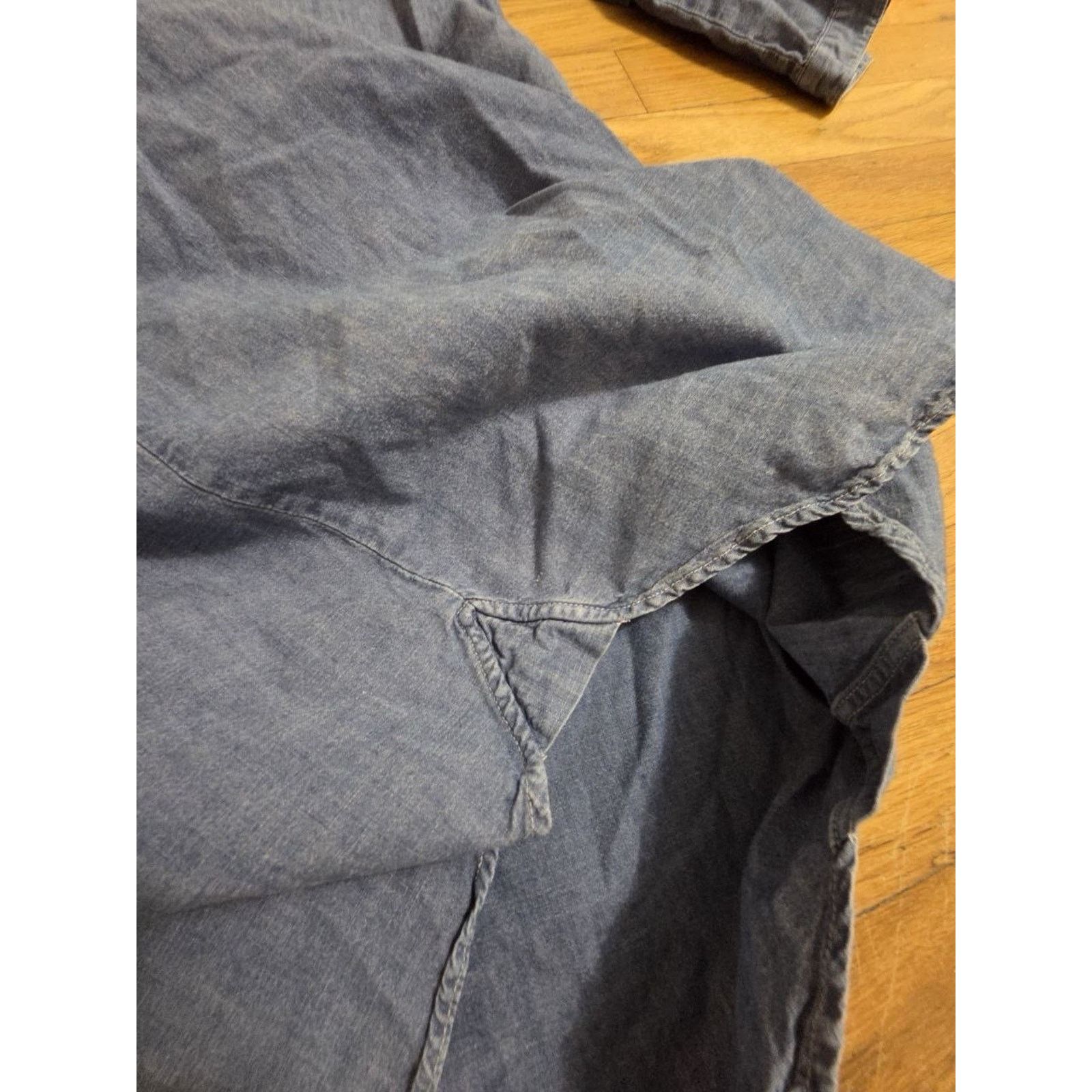 J.McLaughlin J. McLaughlin s Sz S Denim Cotton 1/4 Sleeve Blue A001061 Size S / US 4 / IT 40 - 7 Thumbnail