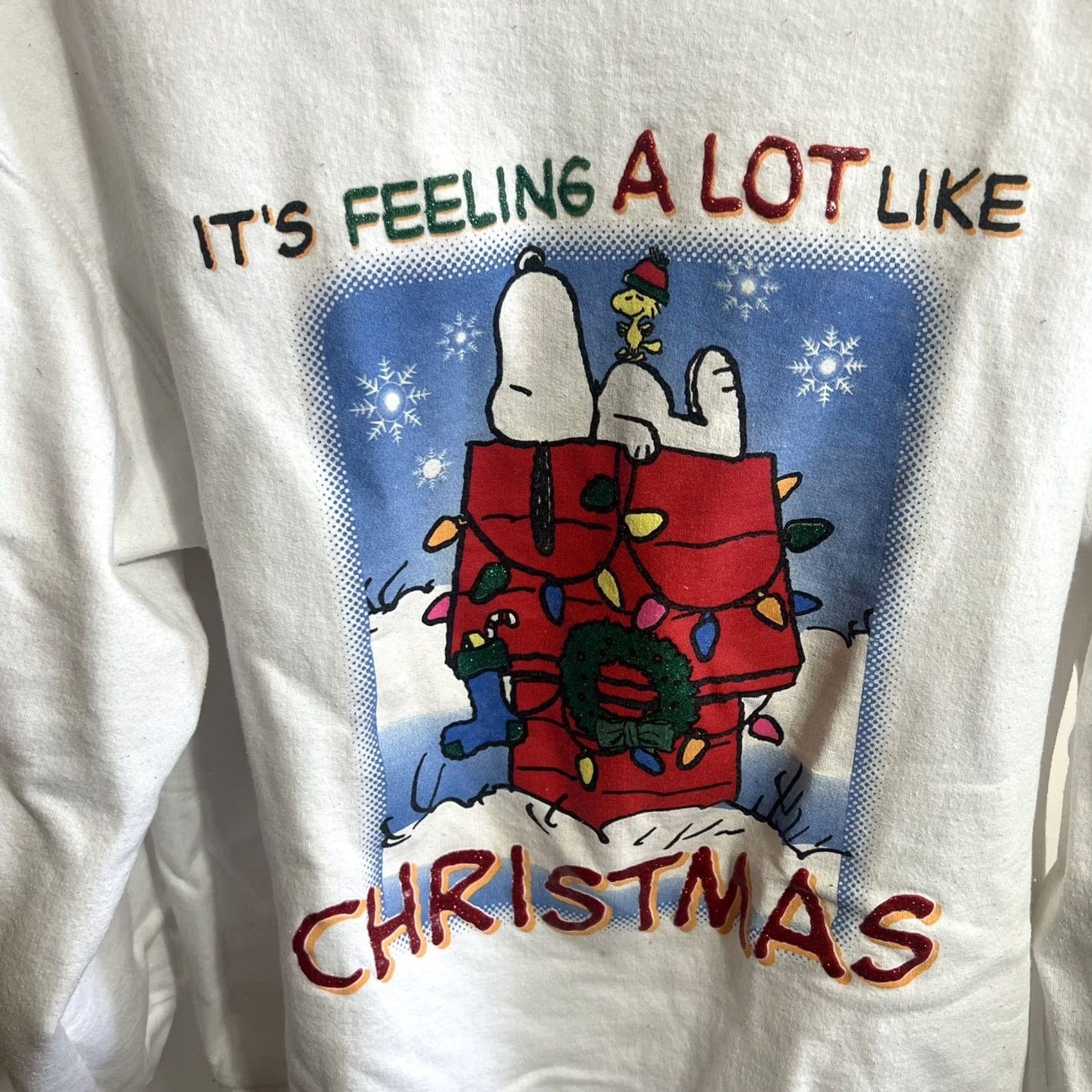 Joe Browns VINTAGE 90s Snoopy Charlie Brown Christmas Browns T-Shirt Mens L White Christmas Sweater Holiday Celebrate Size US L / EU 52-54 / 3 - 2 Thumbnail