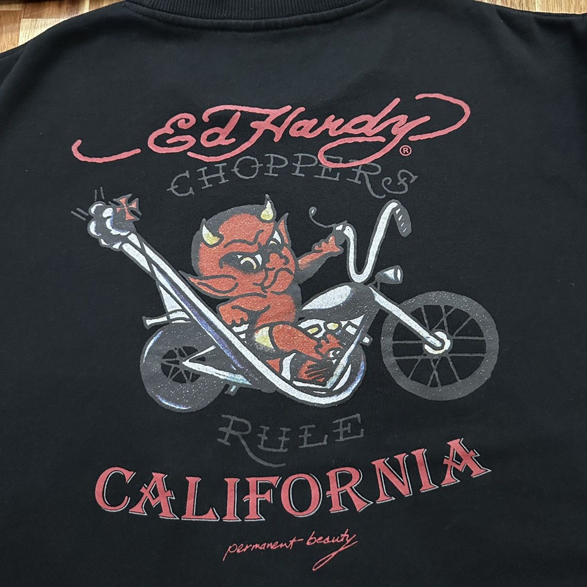 Ed Hardy Vintage Ed Hardy Choppers Rule Sweatshirt Size US XL / EU 56 / 4 - 3 Thumbnail