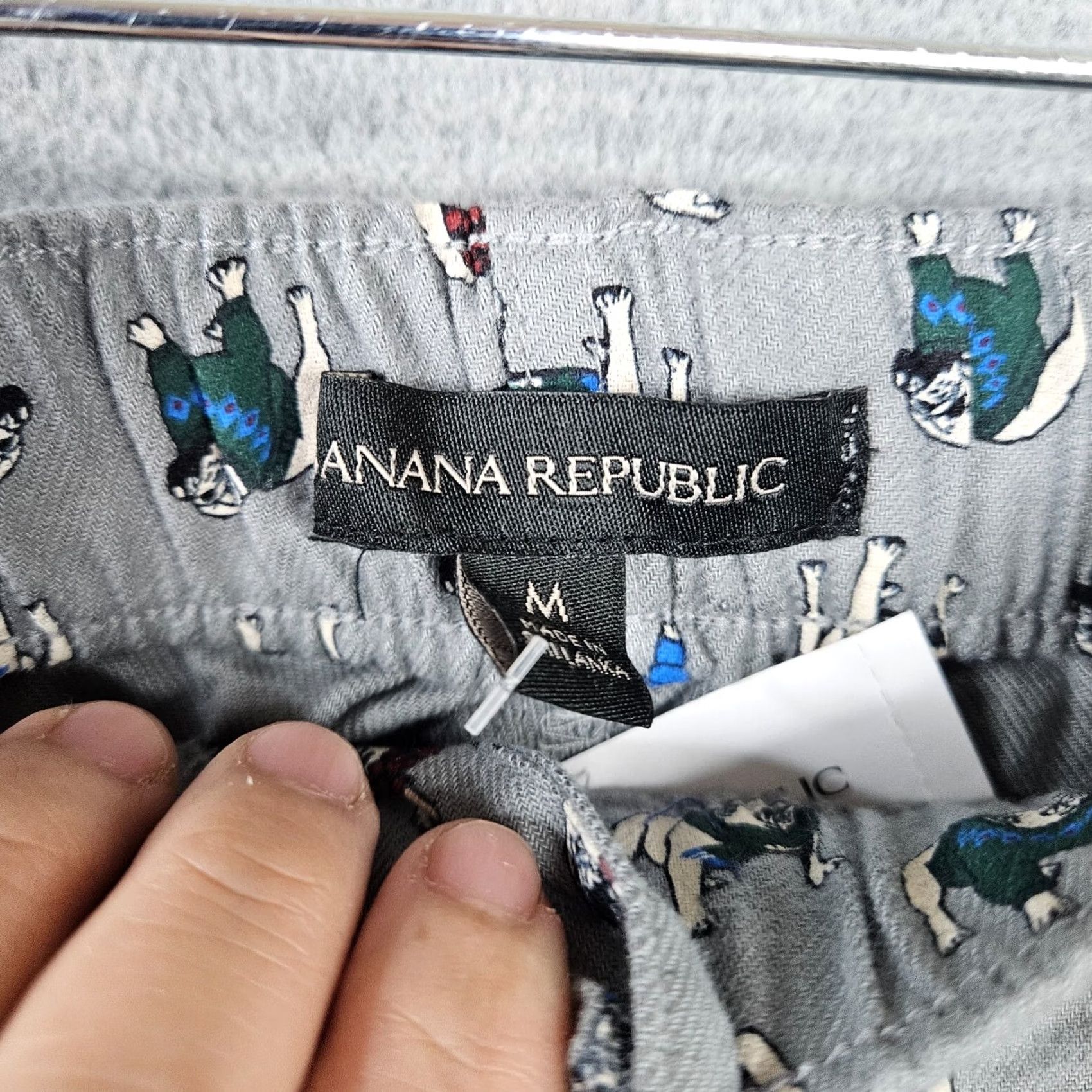 Banana Republic Banana Republic Pajama Lounge Pants Pug Dog Printed Flannel Cotton Men's M Size US 31 - 8 Thumbnail