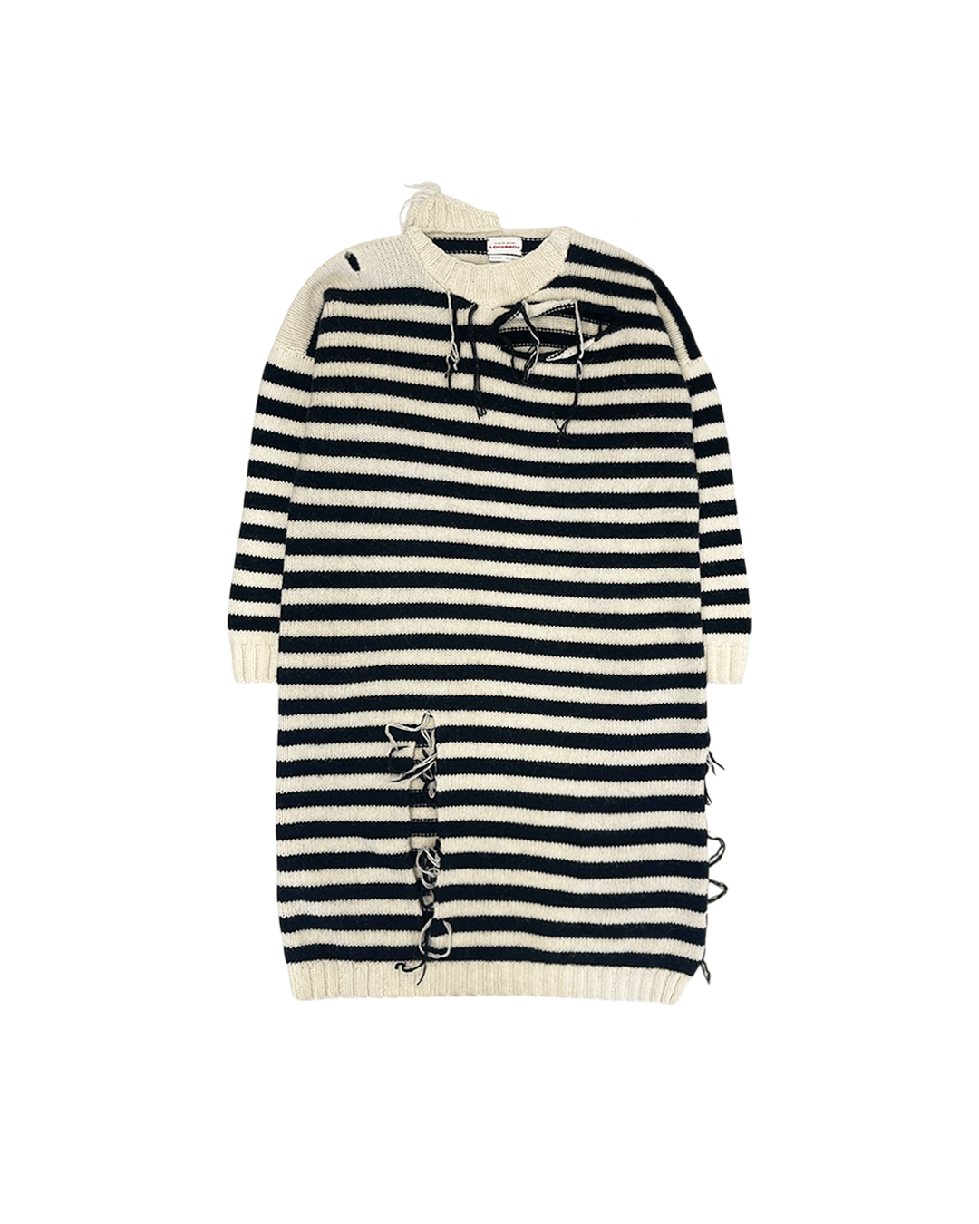Charles Jeffrey LOVERBOY Charles Jeffrey Loverboy AW18 Distressed Long Knit Sweater Size ONE SIZE - 1 Thumbnail
