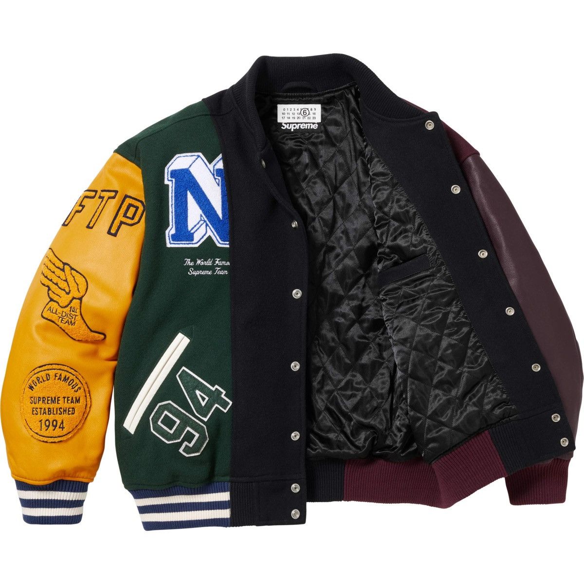 Maison Margiela × Supreme Supreme MM6 Maison Margiela Split Varsity Jacket Size US XL / EU 56 / 4 - 2 Thumbnail