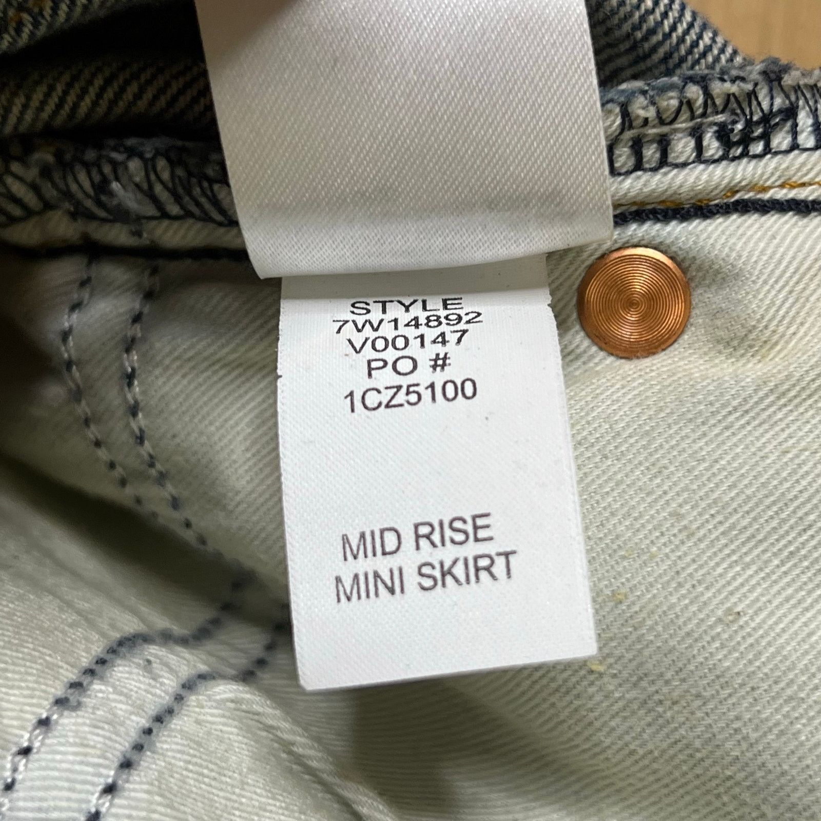 Lucky Brand Lucky Brand Women's High Rise Cut Off Skirt Blue Sz 10/30 Size 30" / US 8 / IT 44 - 4 Thumbnail