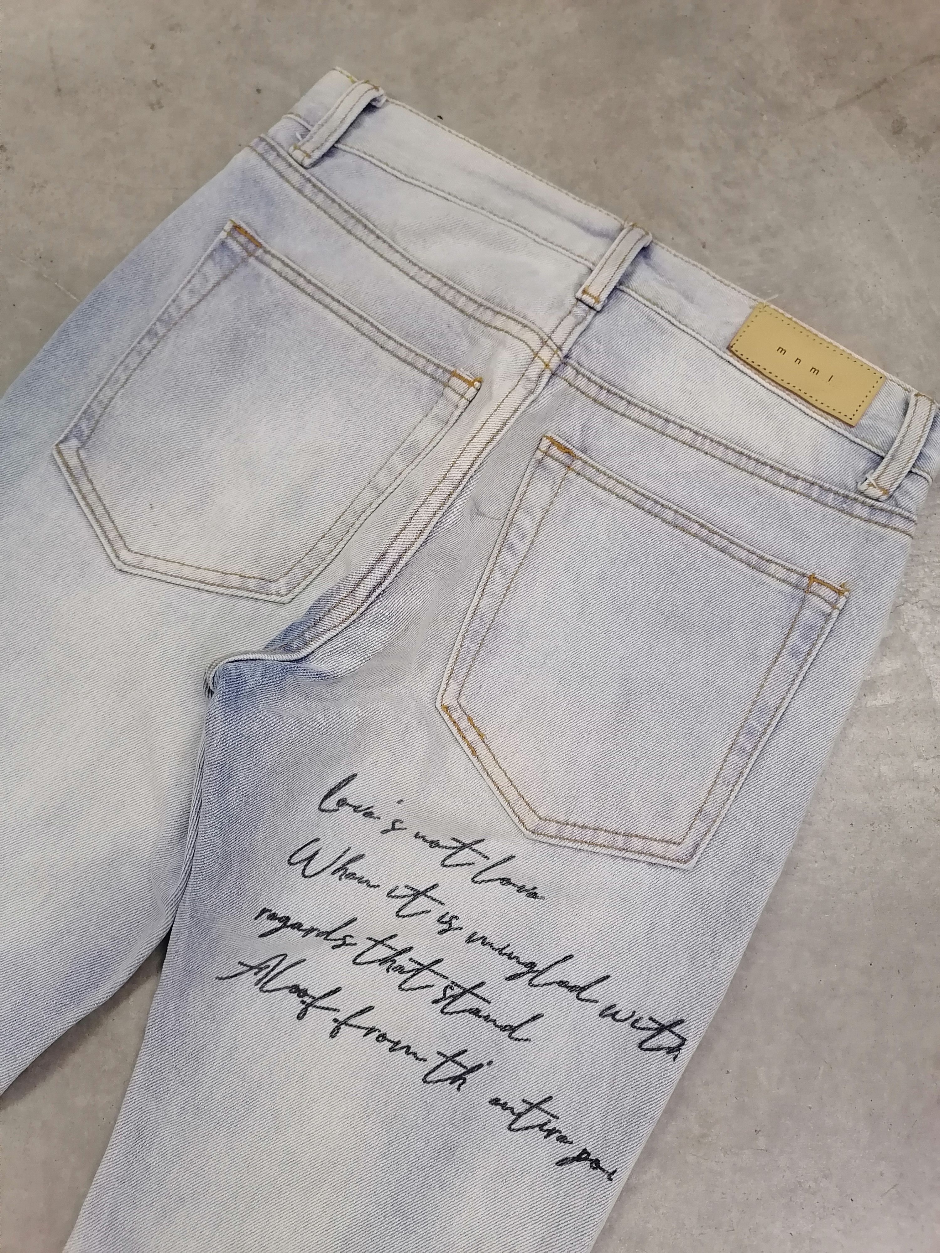 14th Addiction × If Six Was Nine × MNML Mnml Art Distressed Denim Pants Size US 29 - 10 Thumbnail