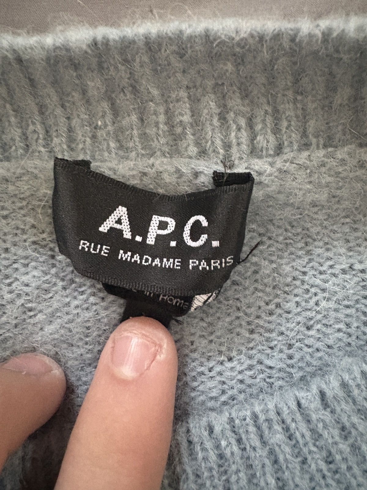 A.P.C. Light Blue APC Sweater Size US XXL / EU 58 / 5 - 2 Thumbnail