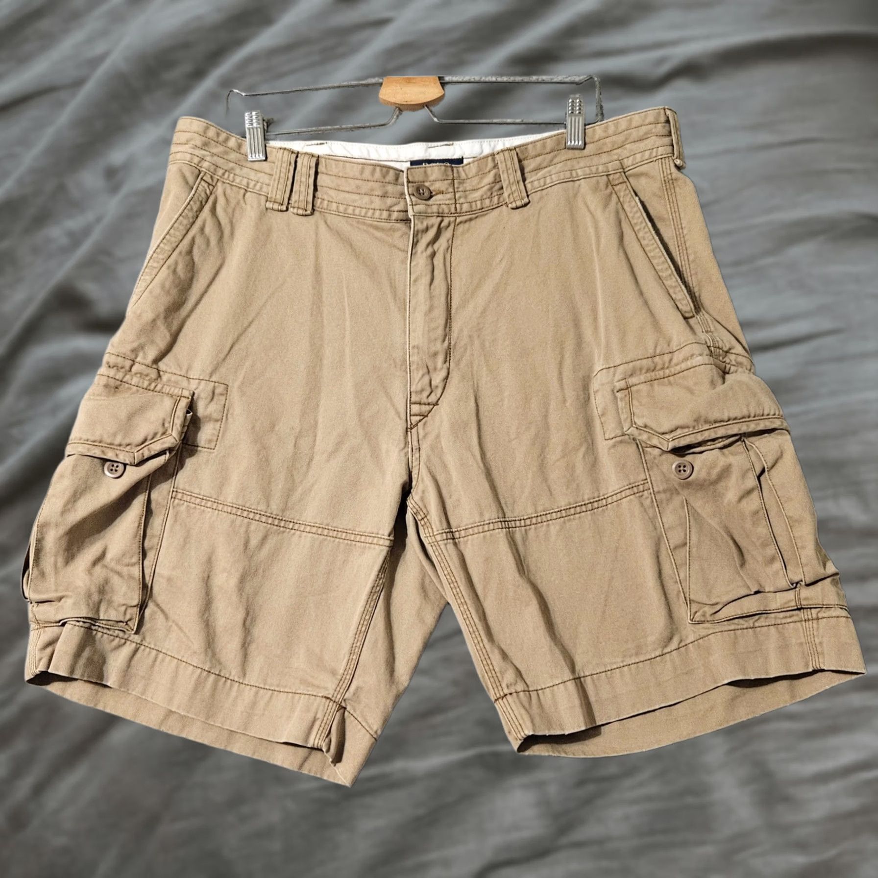 Polo Ralph Lauren Polo Ralph Lauren Cargo Shorts Mens 38 Brown Military Paratrooper 10" Heavy Y2K Size US M / EU 48-50 / 2 - 1 Thumbnail