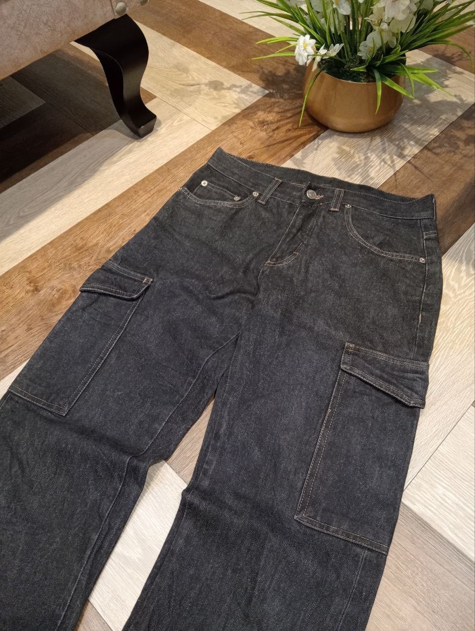 Gucci VINTAGE GUCCI BUCKLE BACK CARGO SELVEDGE JEANS Size US 30 / EU 46 - 4 Thumbnail