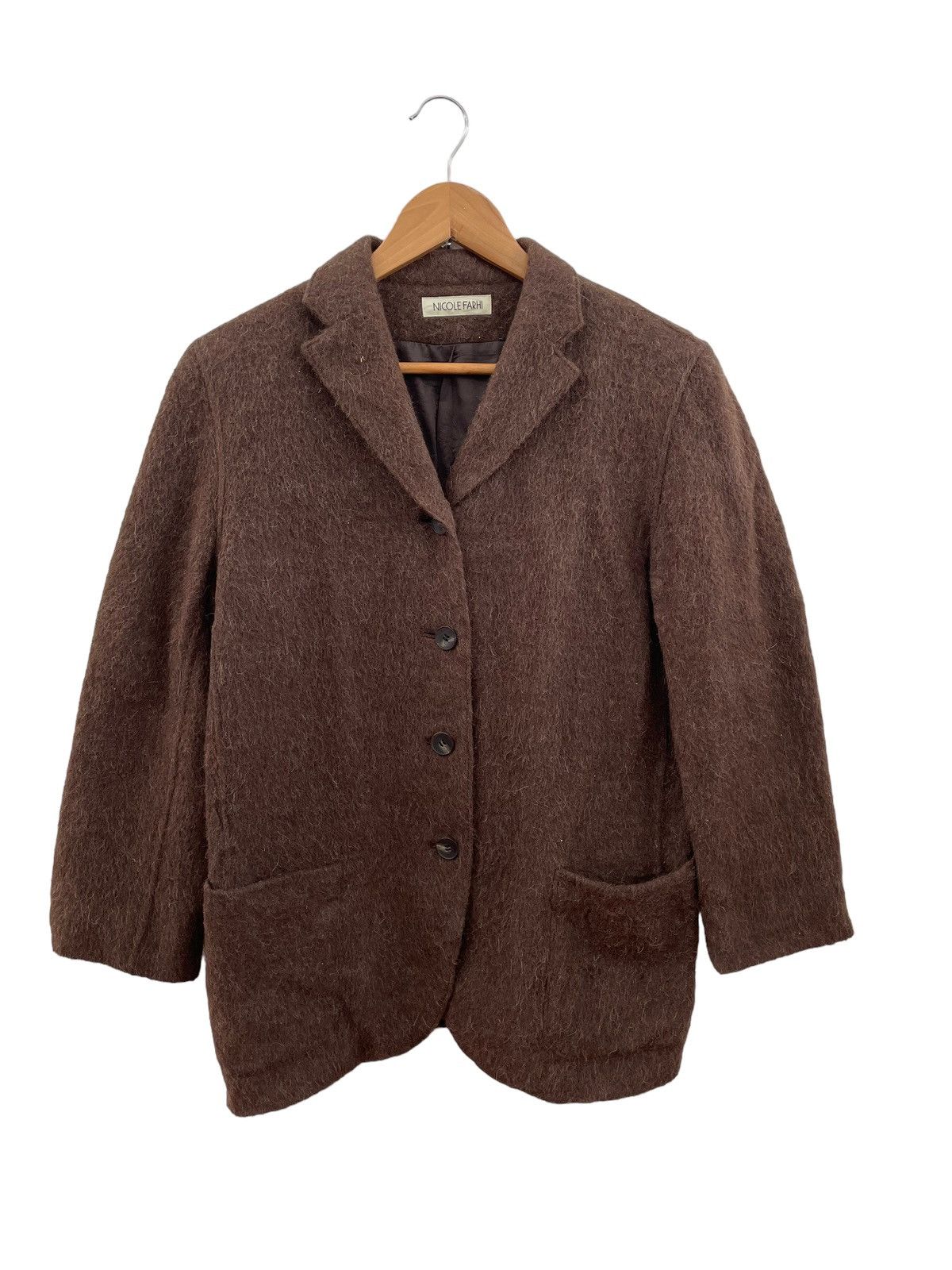 Nicole Farhi Wool Cashmere Coat Jacket Overcoat