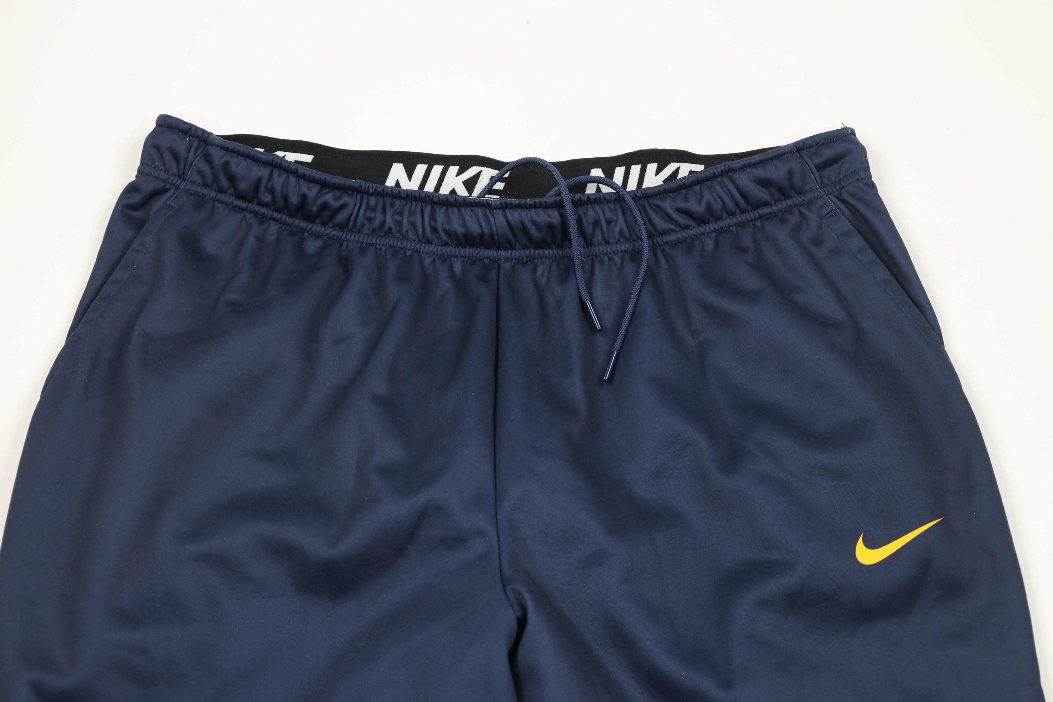 Nike × Vintage Vintage Nike Mini Swoosh Wide Leg Sweatpants Pants Blue Size US 42 / EU 58 - 2 Thumbnail