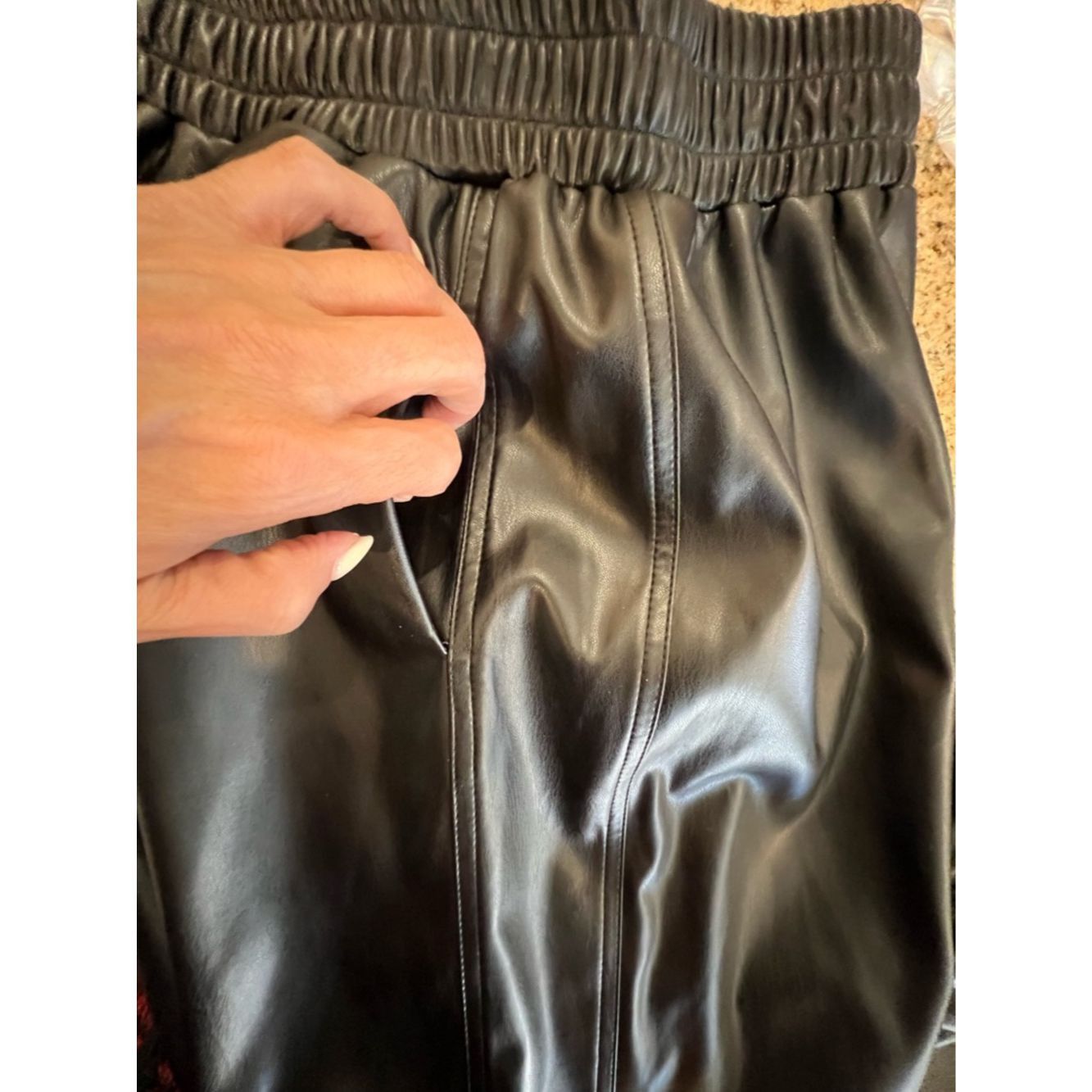 MISA Los Angeles MISA Los Angeles Kasta Faux Leather Jogger Pants Black Vega Size 27" / US 4 / IT 40 - 9 Thumbnail