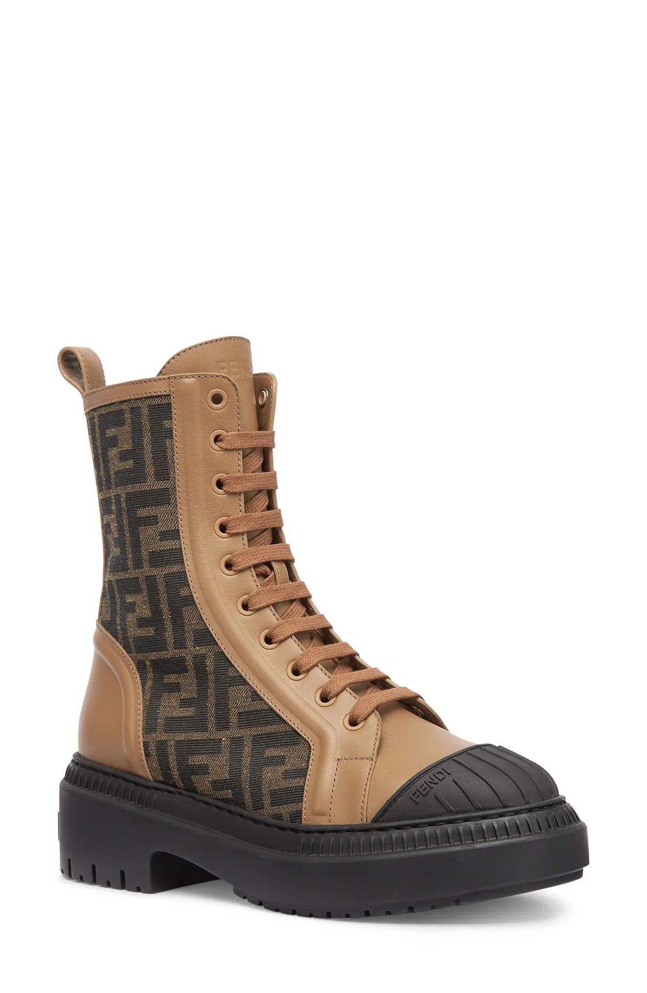 Fendi o1w1db10725 8T8353 Domino Boots in Tabacco Nero/Sand Size US 7 / IT 37 - 3 Thumbnail