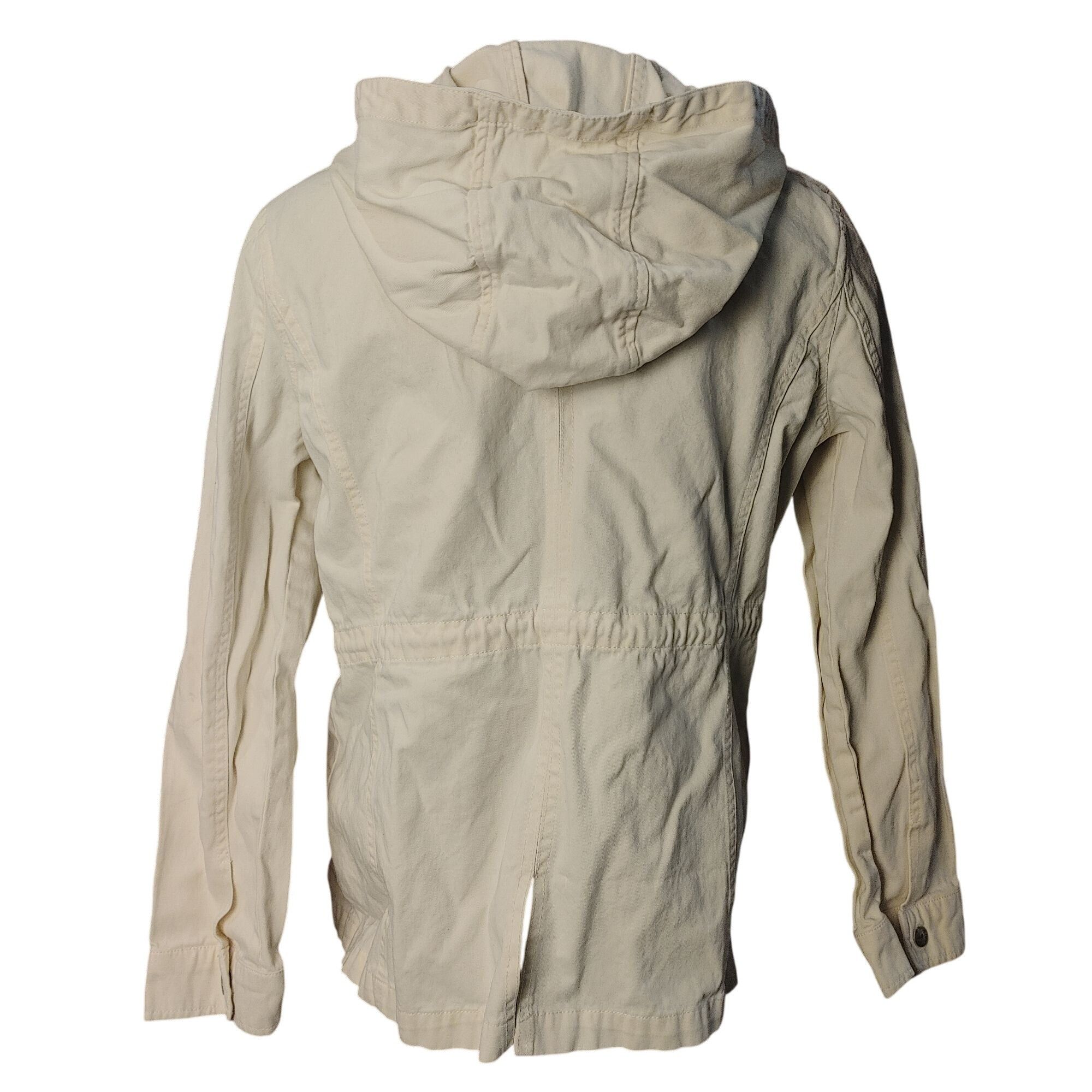 Forever 21 Forever 21 Women's Cream Hooded Fall Utility Jacket LG Size L / US 10 / IT 46 - 2 Thumbnail