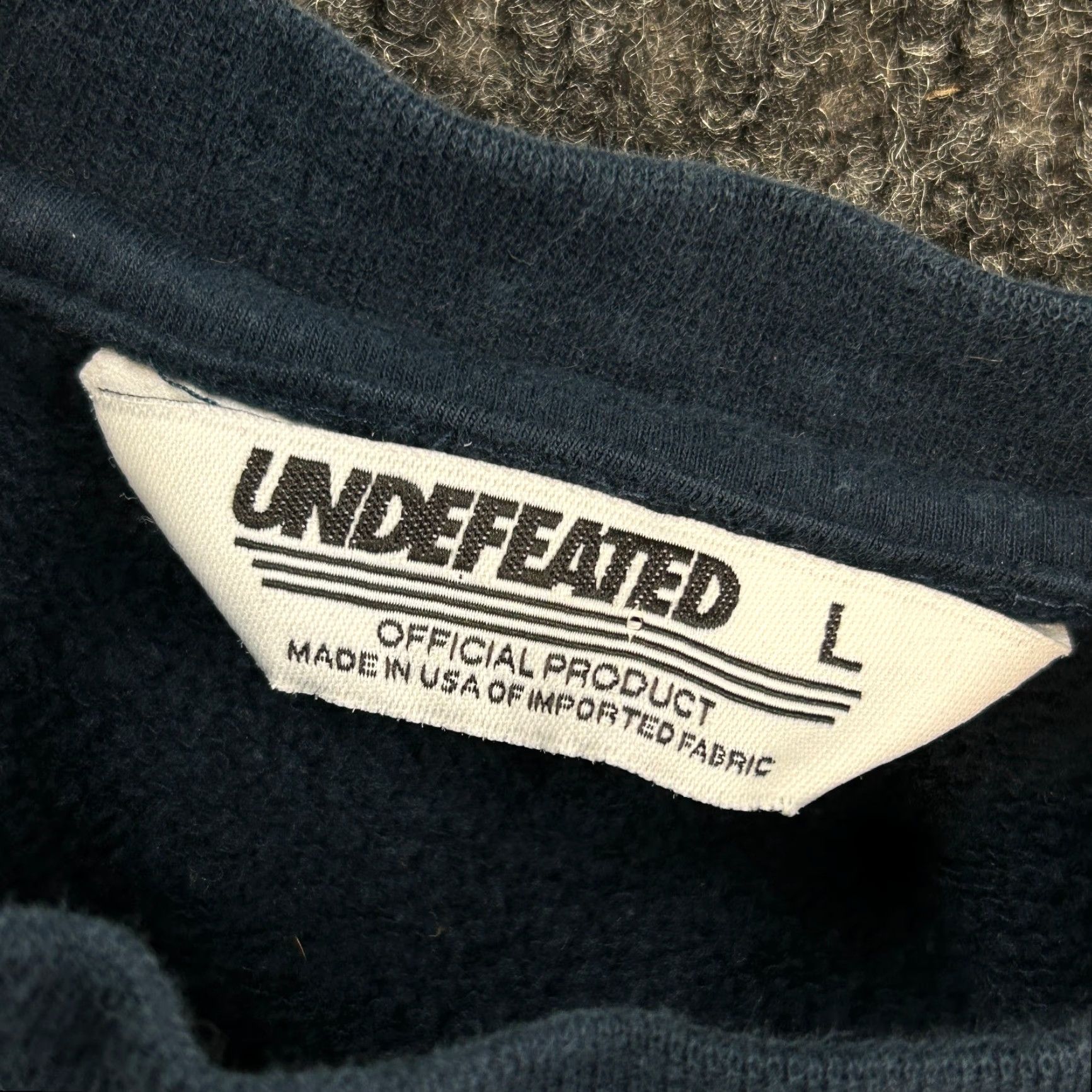 Undefeated VINTAGE Undefeated Sweatshirt Crewneck L Blue USA Men Graphic Print Logo Pullover Comfort Cotton Polyester Fleece Size US L / EU 52-54 / 3 - 2 Thumbnail