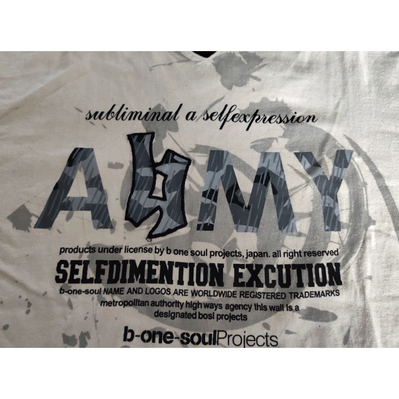 Vintage VINTAGE B One Soul Men’s T-Shirt Size M Short Sleeve Crew Neck Cotton Beige 90s Y2K Skate Streetwear Double-Sided Size US M / EU 48-50 / 2 - 4 Thumbnail
