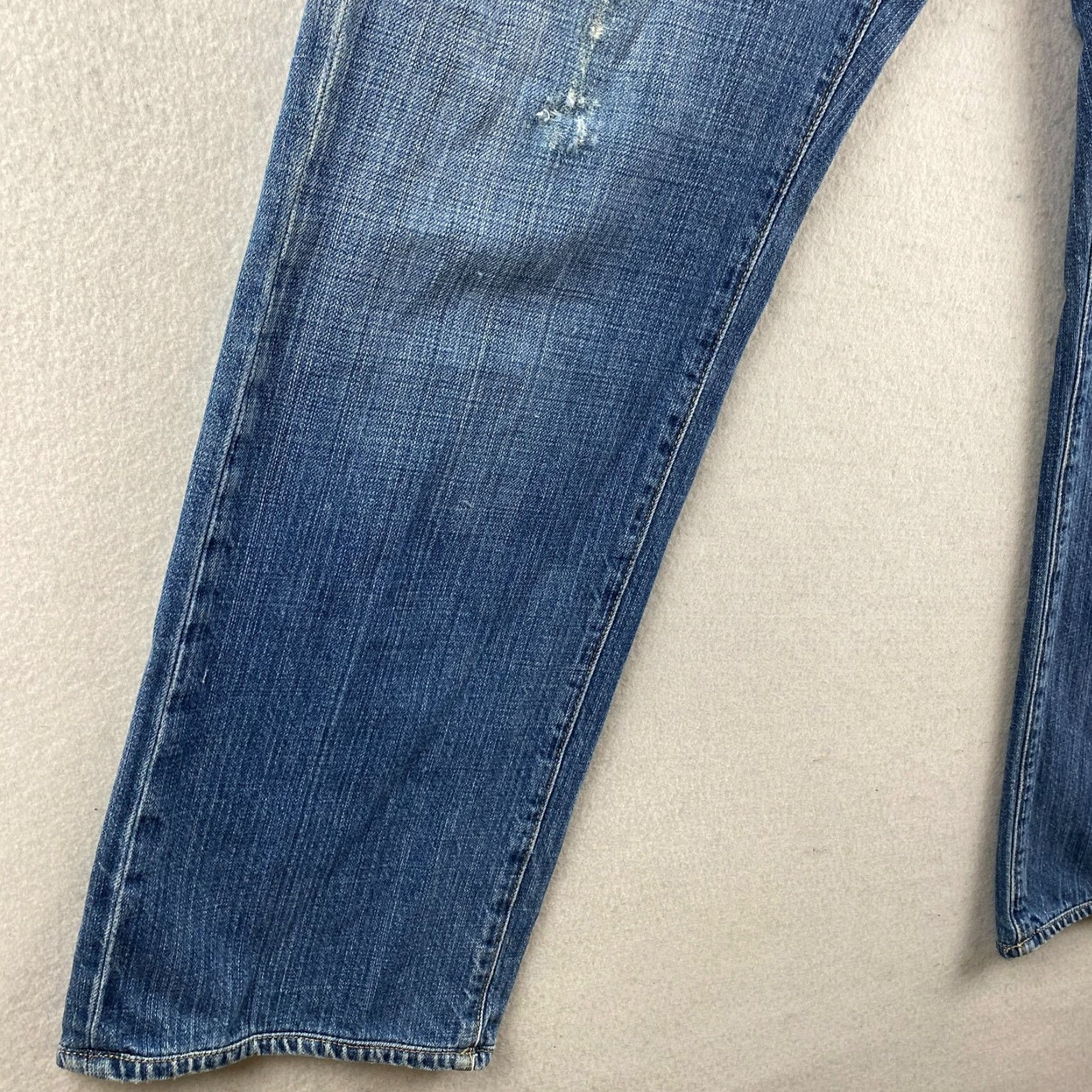 Denime VINTAGE Agave Jeans Mens 36 Blue Relaxed Straight Distressed Denim Dark Size US 36 / EU 52 - 5 Thumbnail