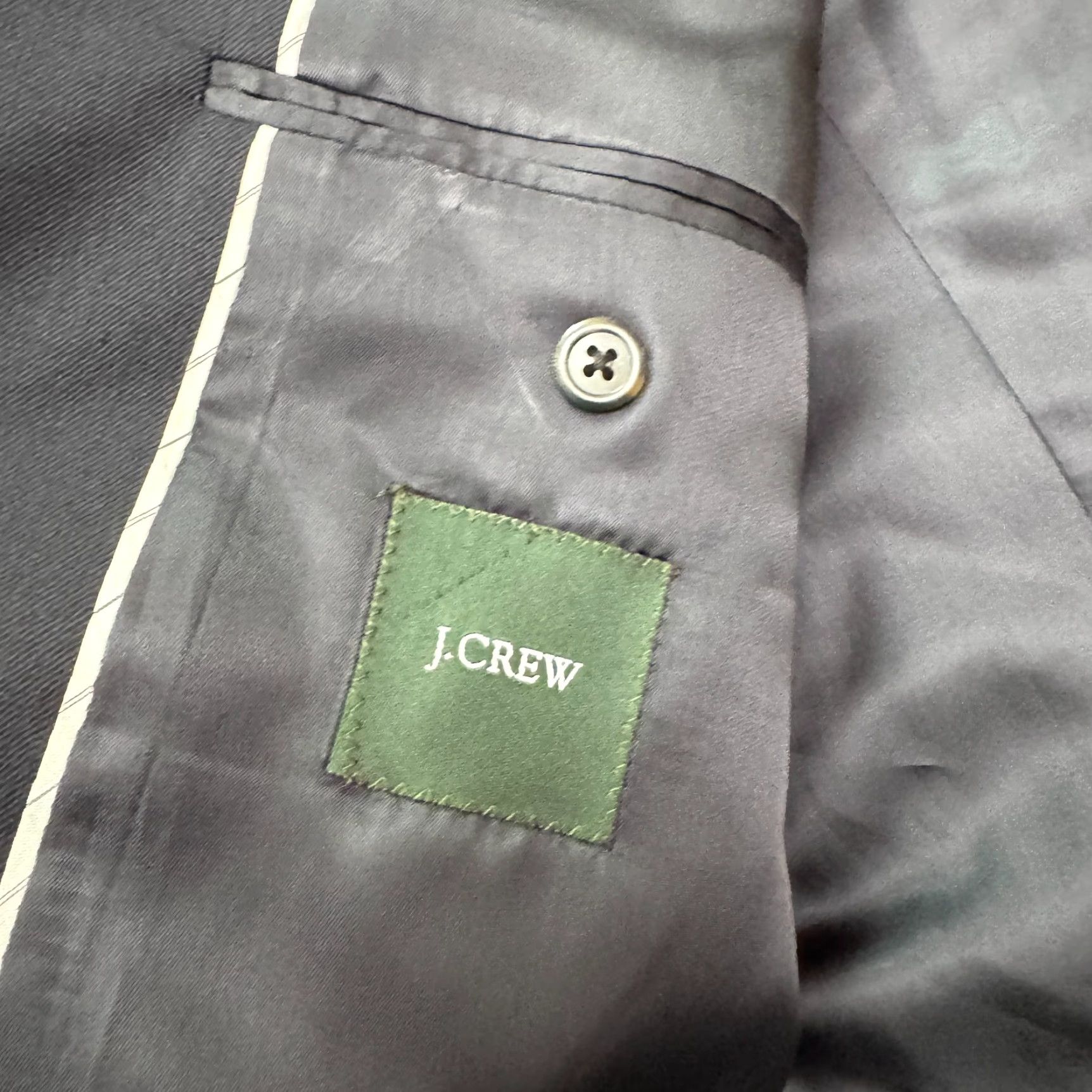 J.Crew J.Crew Blazer Mens 42L Navy Blue Wool Suit Sport Coat Classic Workwear Size 42L - 5 Thumbnail