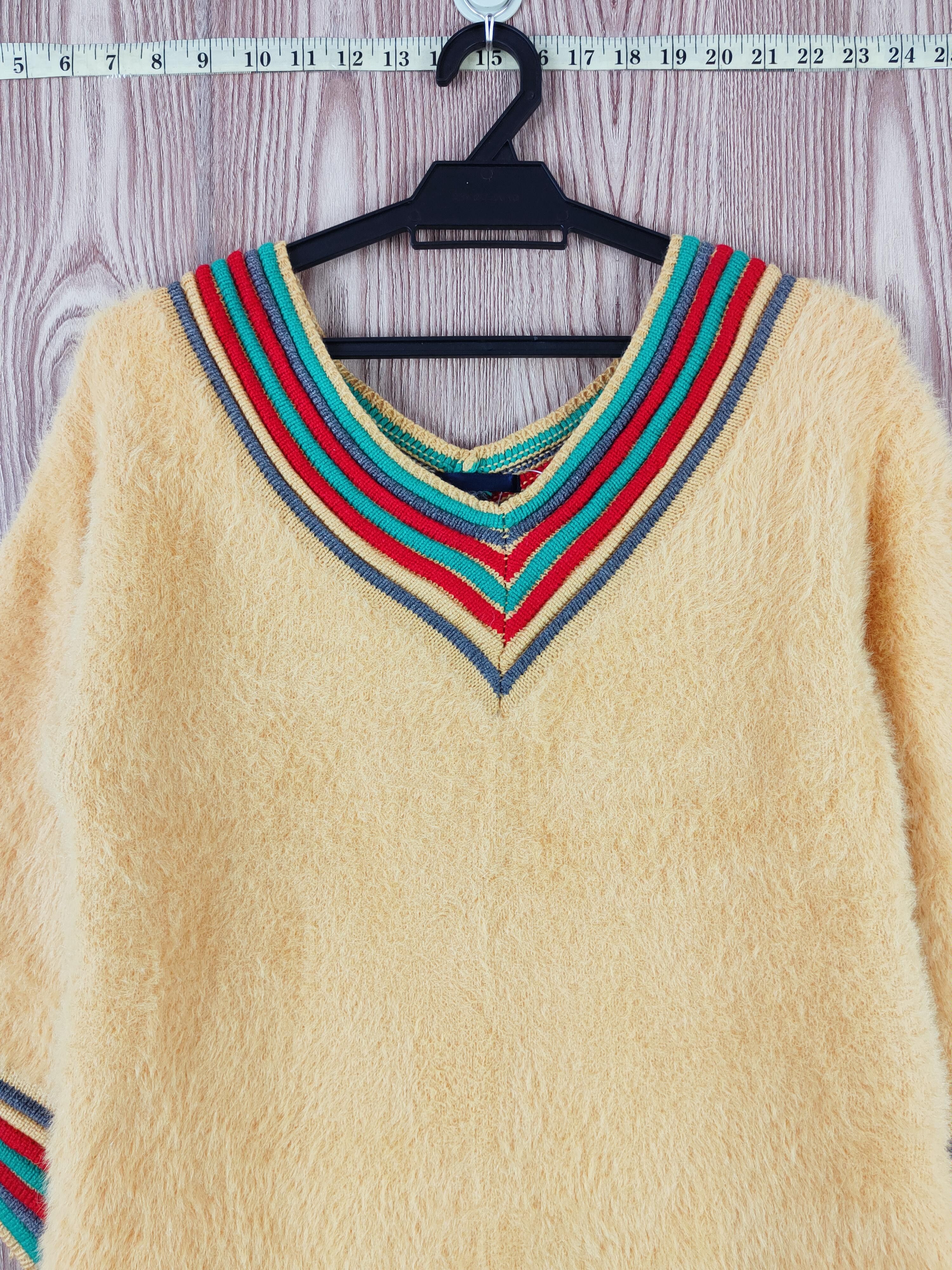 Japanese Brand × Vintage Japanese Brand Yellow Shag Shaggy Fur Mohair Knitwear #W728 Size M / US 6-8 / IT 42-44 - 2 Thumbnail