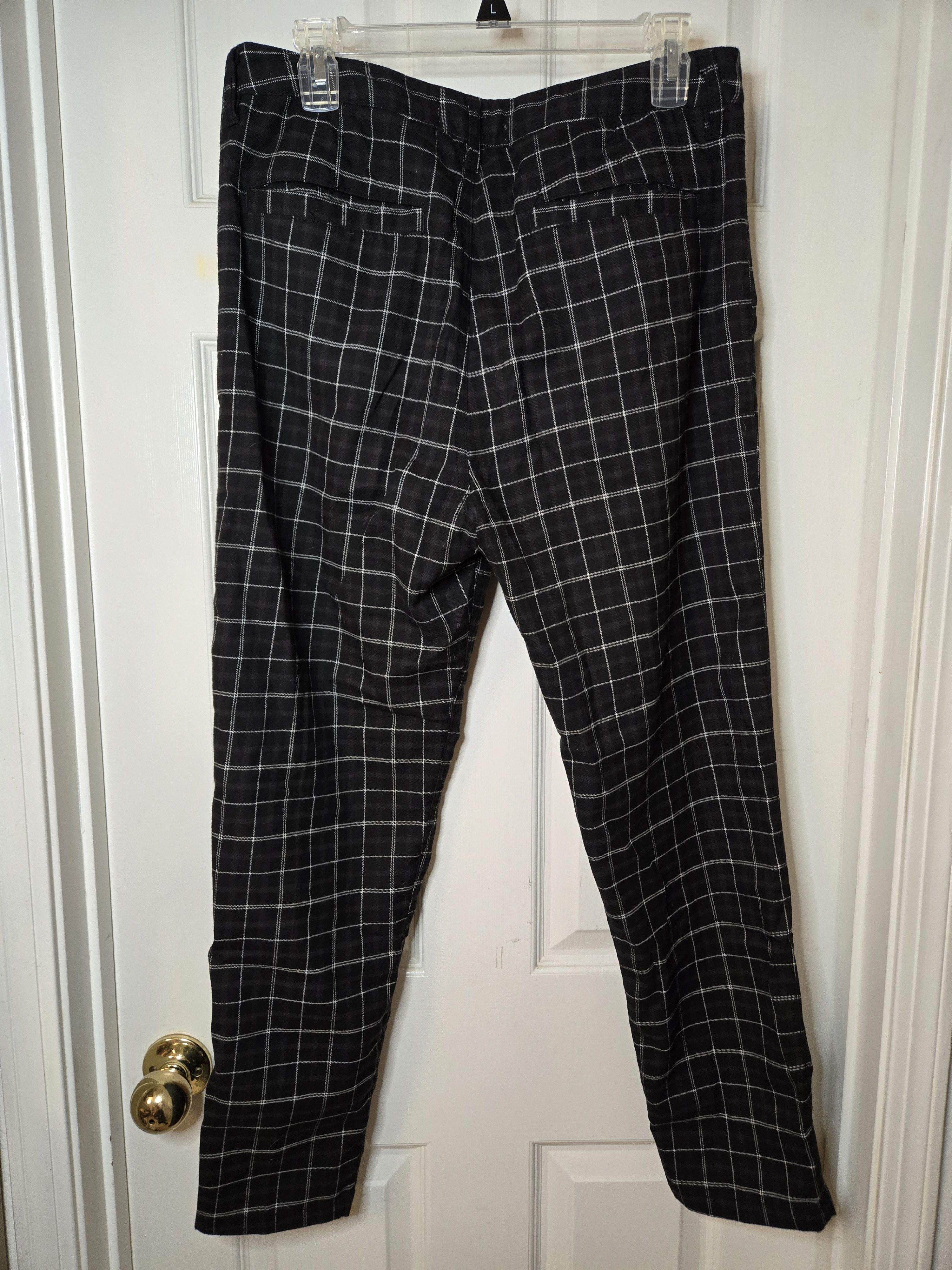 Cotton On Cotton On Oxford Trouser Black Grid Size US 32 / EU 48 - 3 Thumbnail