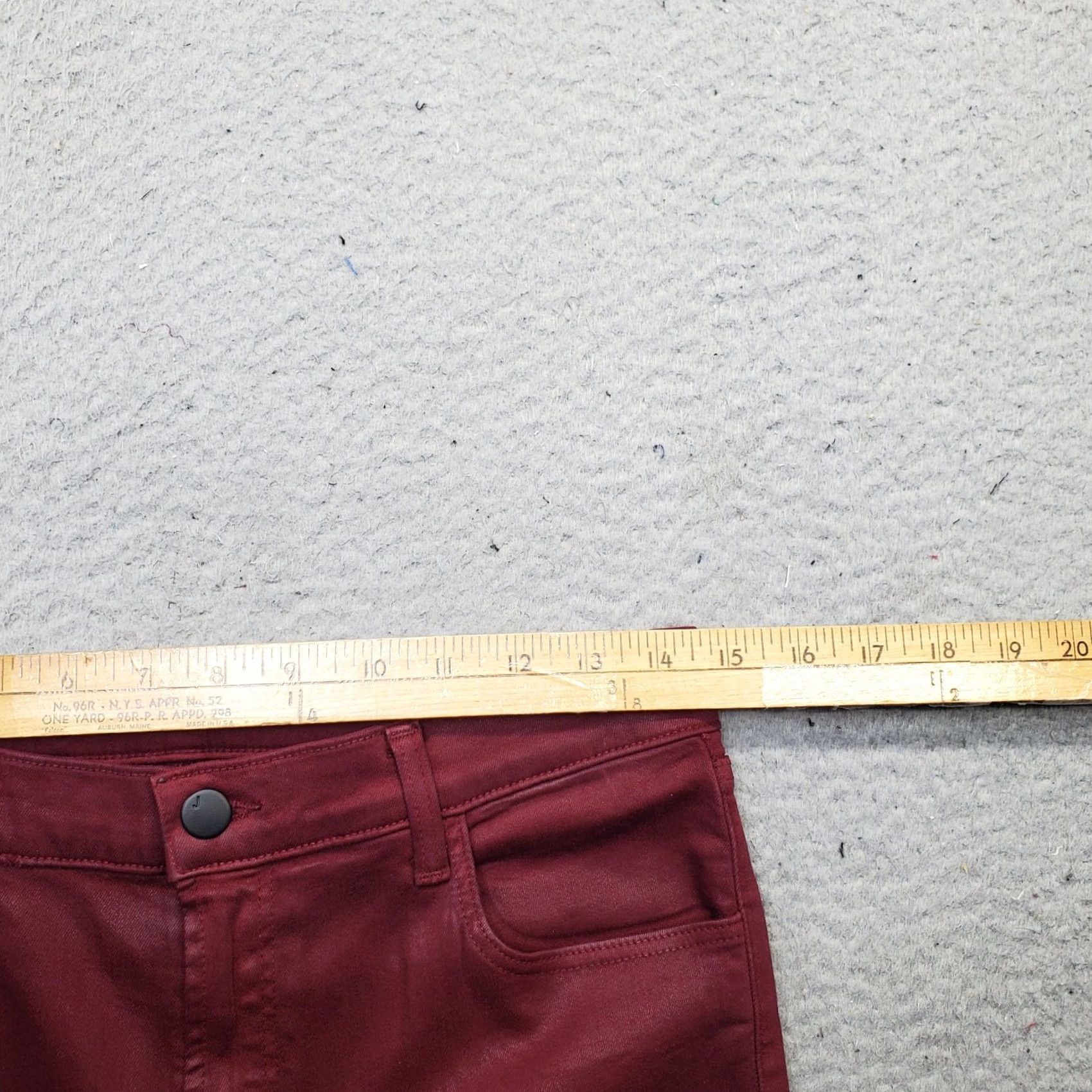 J Brand J Brand Skinny Jeans Burgundy Womens 30 Denim Flat Front Ankle Slit Streetwear Size 30 Womens Jeans Urban Streetwear Burgundy Size 30" / US 8 / IT 44 - 6 Thumbnail