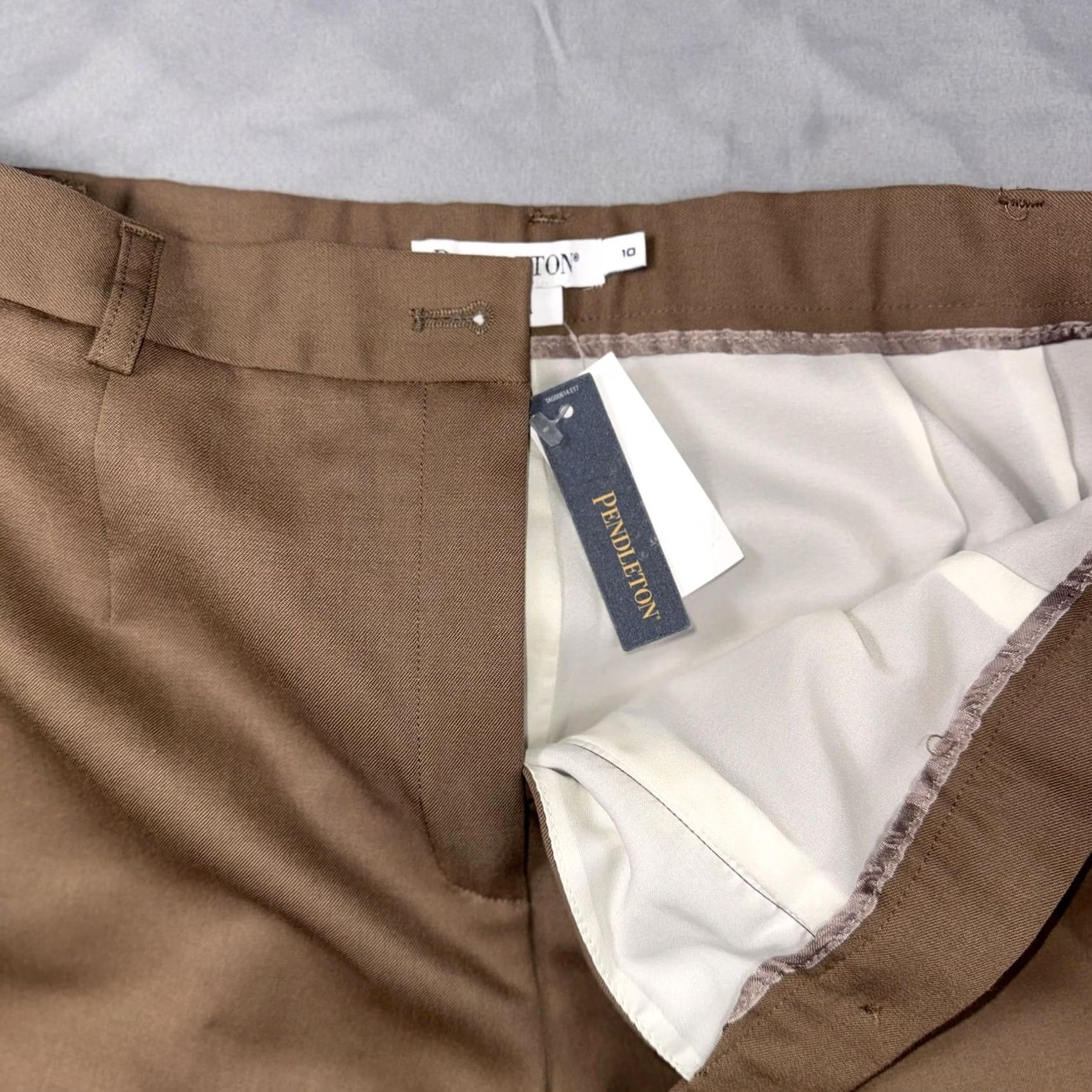 Pendleton VINTAGE Pendleton Dress Pants Womens 10 Beige Wool Pleated Lined Classic Workwear Slacks Menus? Size 32" / US 10 / IT 46 - 4 Thumbnail