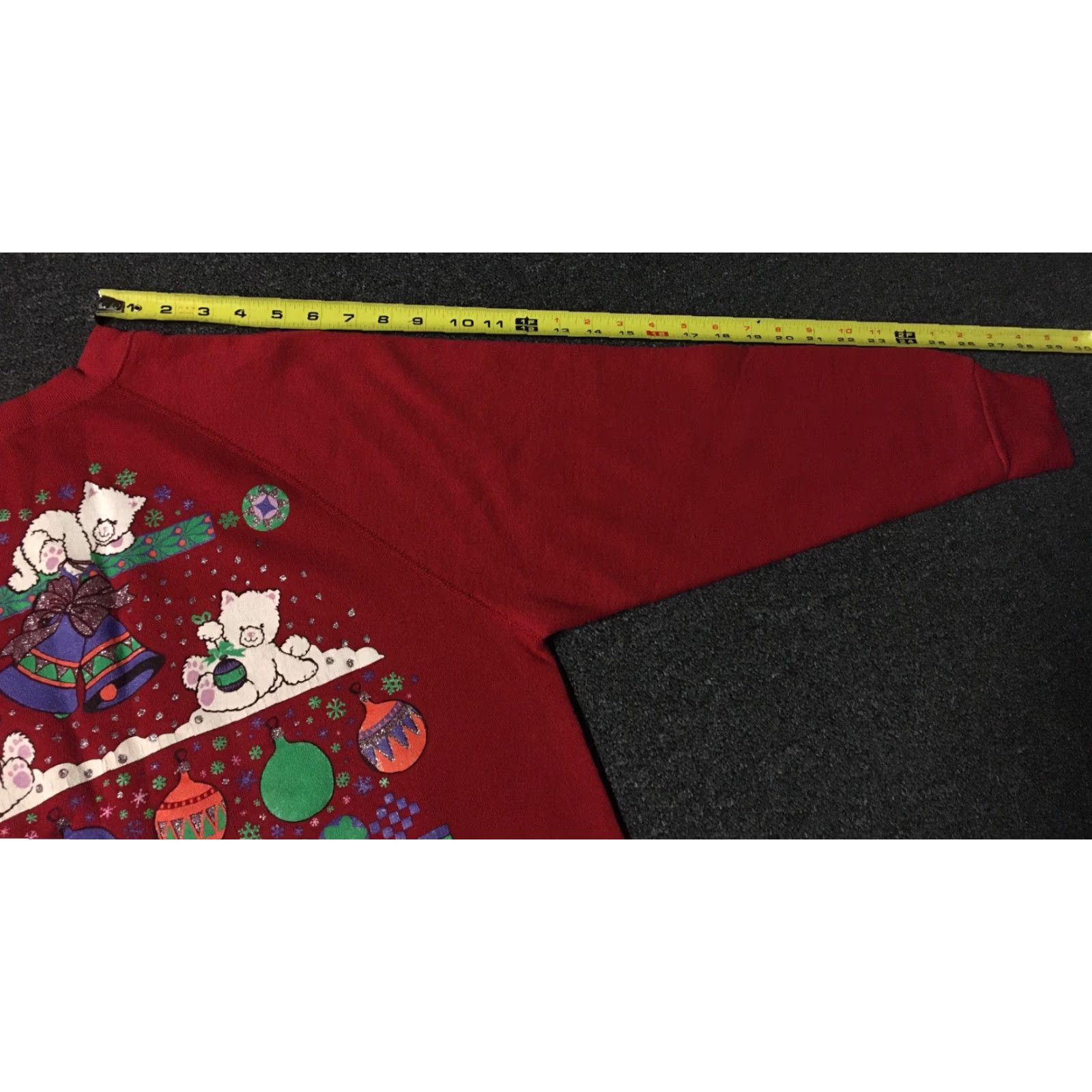 Vintage VINTAGE 80s Christmas Cats Sweatshirt Men S Red USA MBC Pullover Santa Cartoon Grunge Snow Holidays 90s Size US S / EU 44-46 / 1 - 7 Thumbnail
