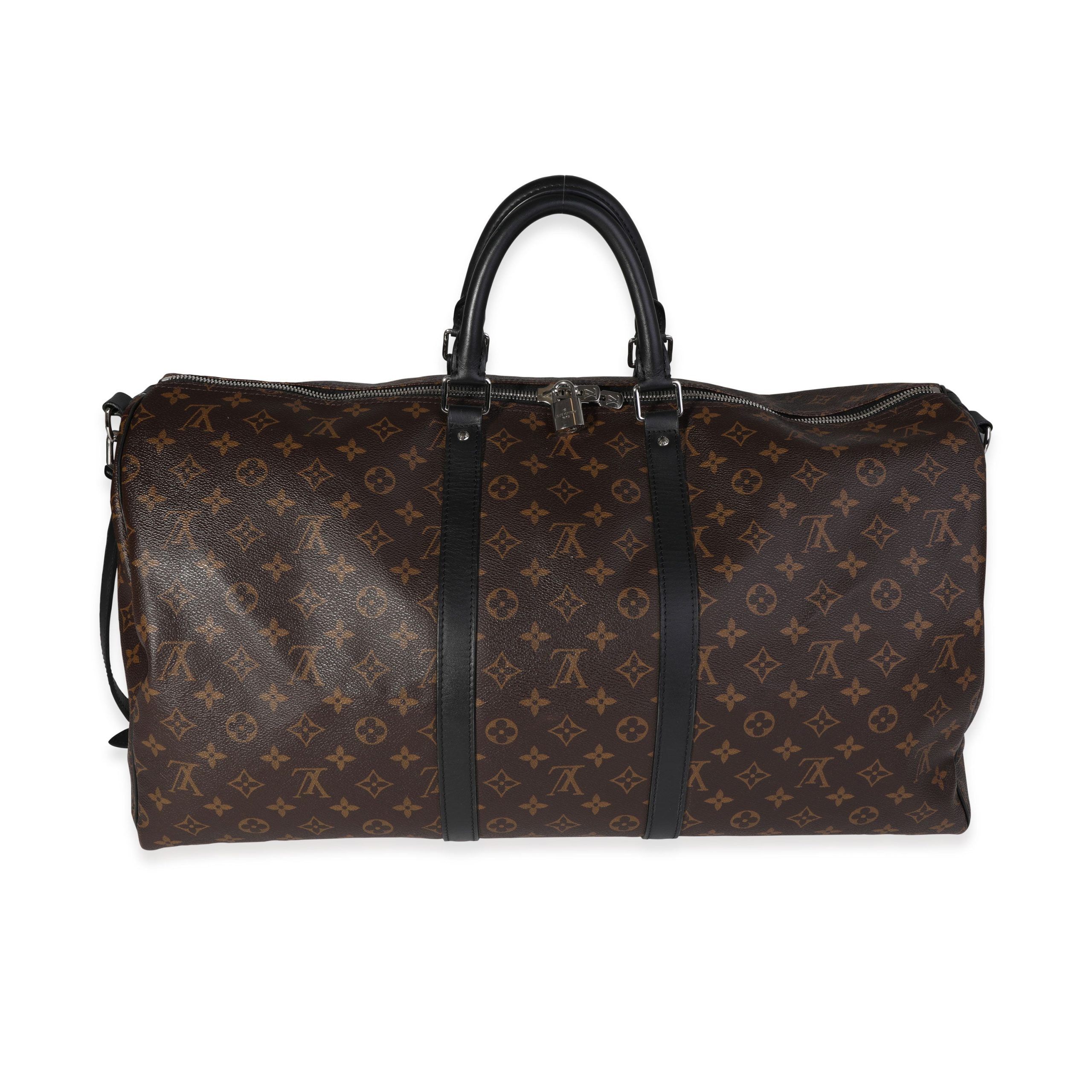 Louis Vuitton Monogram Macassar Keepall Bandoulière 55