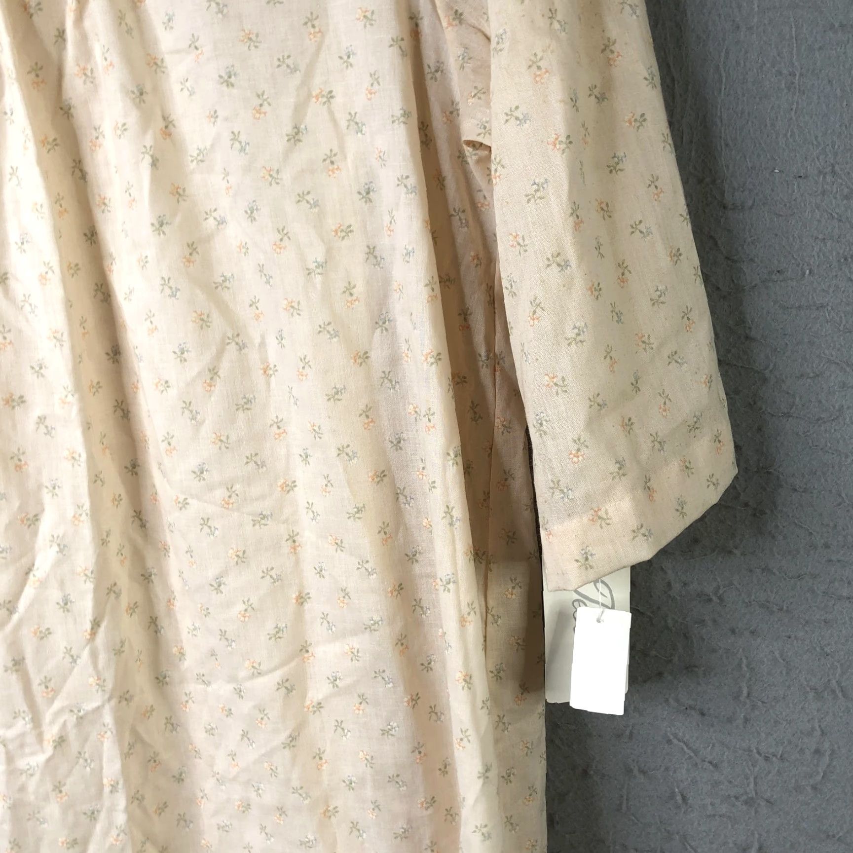 Vintage VINTAGE Tessie Gown Womens M Nightgown Floral 3/4 Sleeve White Cotton Polyester Midi Nightgown Womens Size ONE SIZE - 7 Thumbnail