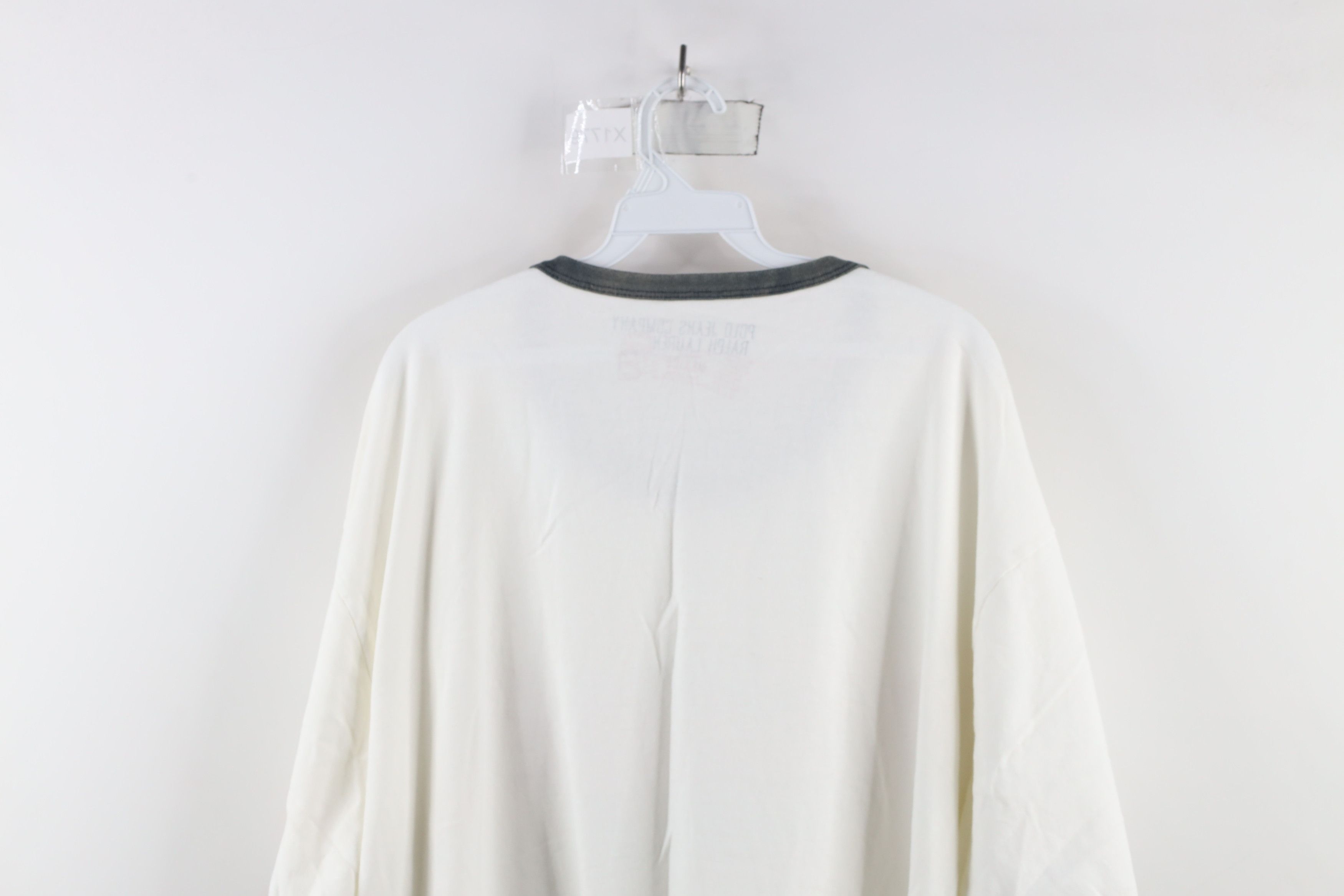 Ralph Lauren × Vintage Vintage 90s Ralph Lauren Out New York Ringer T-Shirt White Size US XXL / EU 58 / 5 - 10 Thumbnail