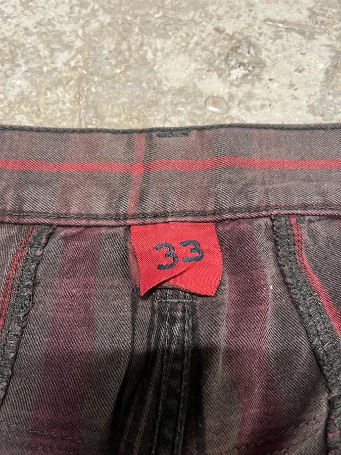 Marithe + Francois Girbaud × Vintage 2000s Marithé + François Girbaud Tartan Effect Striped Pants Size US 32 / EU 48 - 10 Thumbnail