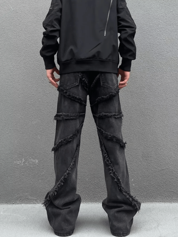 Japanese Brand Washed Black Baggy Stacked Jeans Size US 36 / EU 52 - 2 Thumbnail