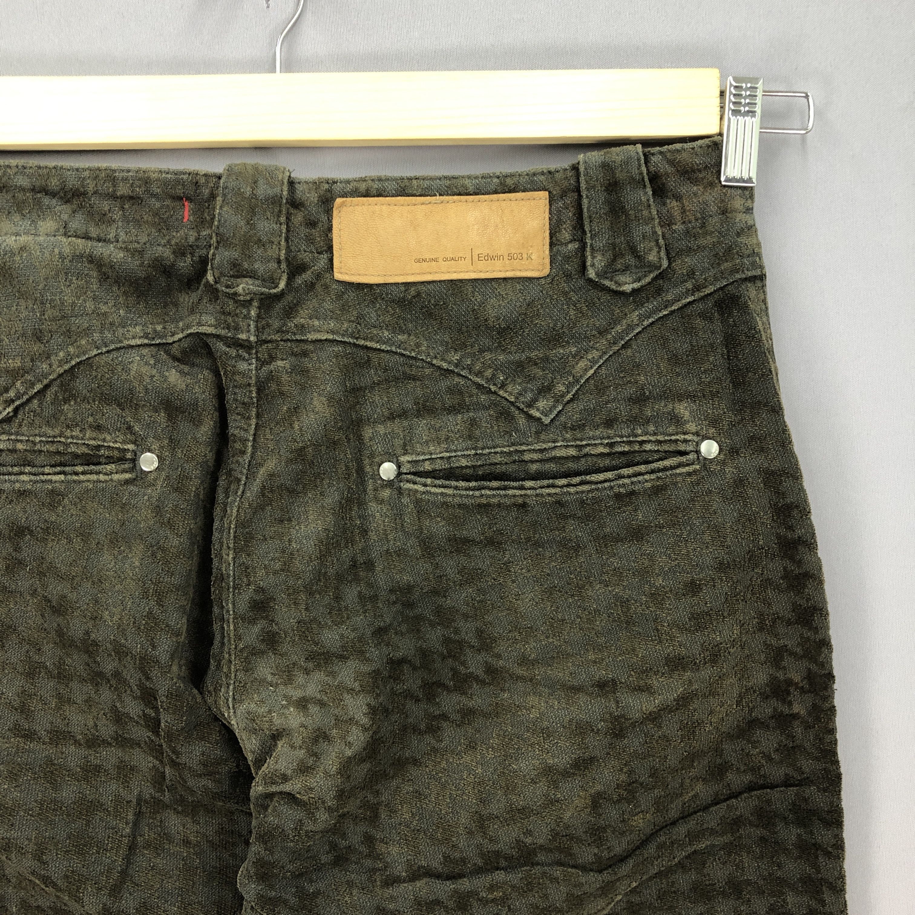 Edwin Vintage Edwin 503 Corduroy Rusty Jeans Houndstooth Denim Size US 32 / EU 48 - 7 Thumbnail