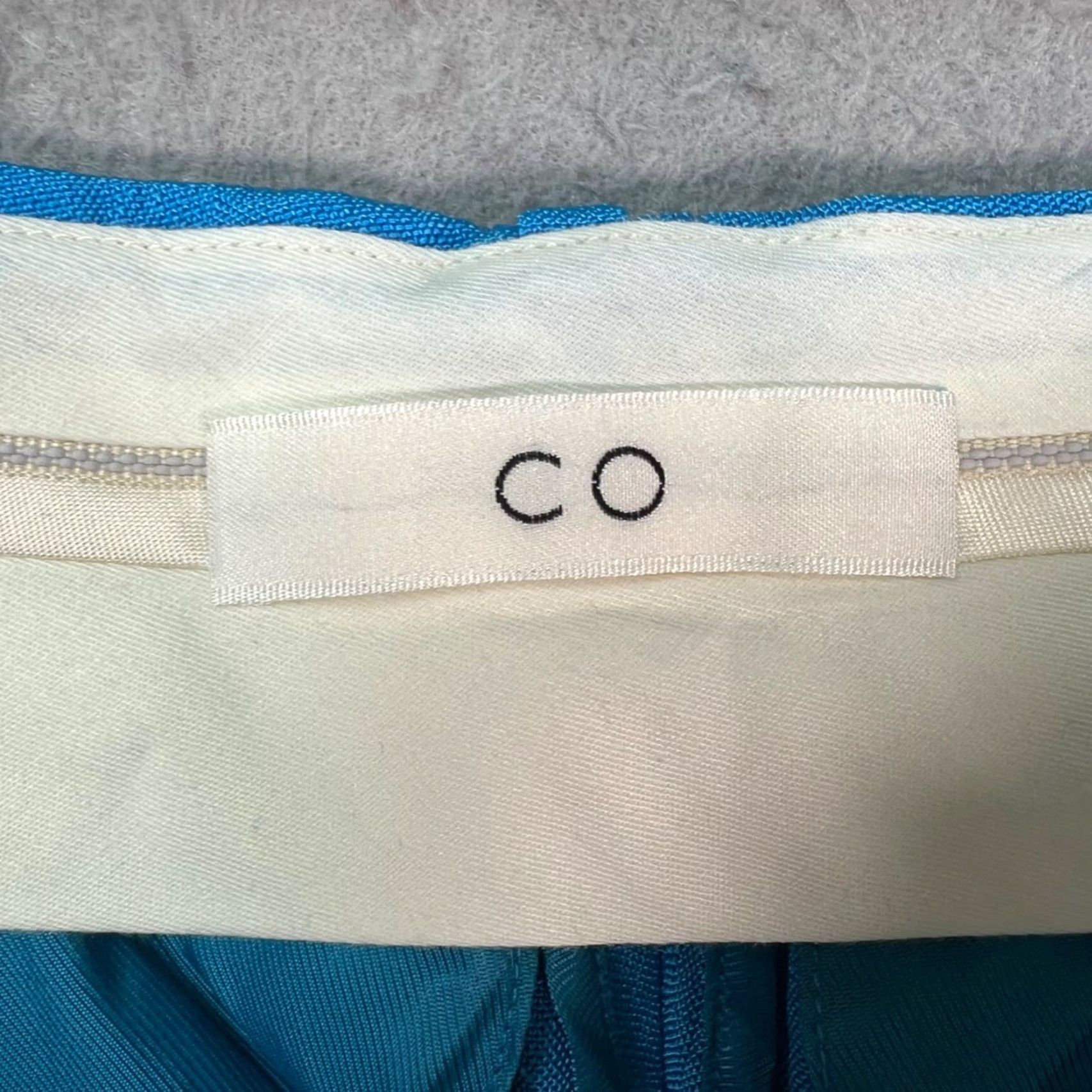 CO CO Womens 0 Blue Wide-Leg Pants 100% Viscose Dress Pants Flat Front Pockets Summer Spring Fall Womens Size 25" / US 0 / IT 36 - 3 Thumbnail