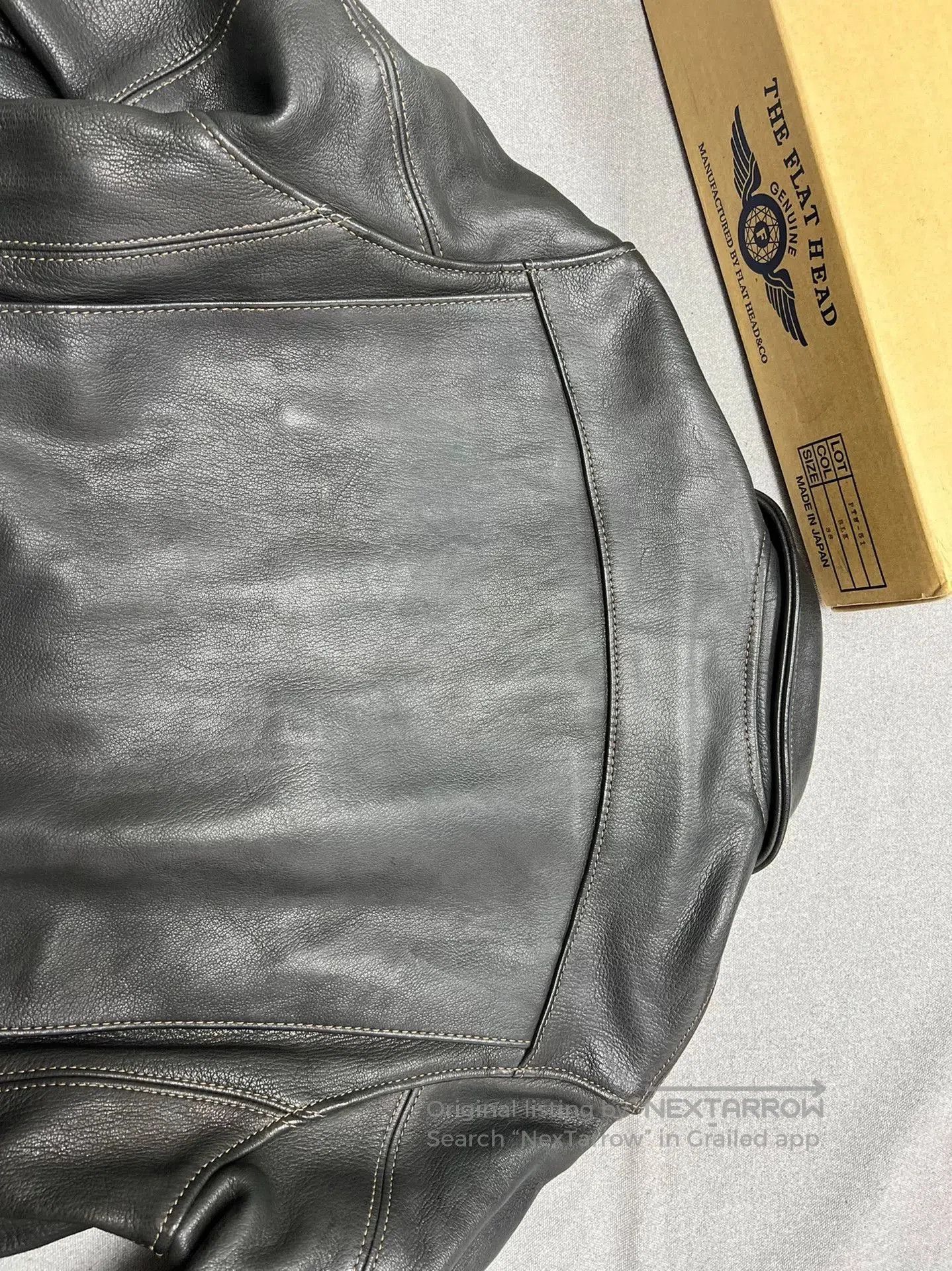 The Flat Head 1930s Leather Rider's Jacket. Size US M / EU 48-50 / 2 - 8 Thumbnail