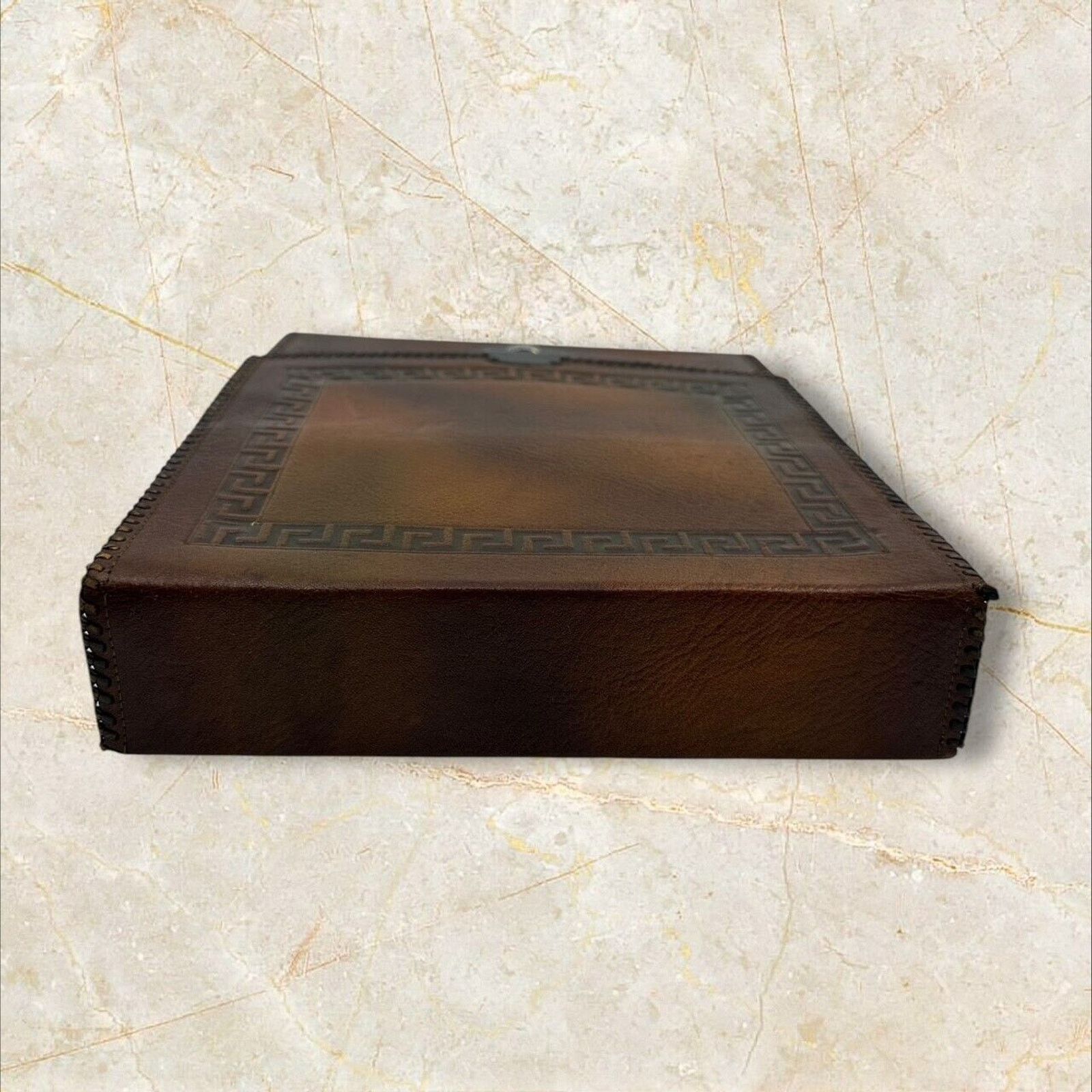 Other Vintage Mens Travel Vanity Toiletry Brown Leather Kit Case Size ONE SIZE - 13 Thumbnail