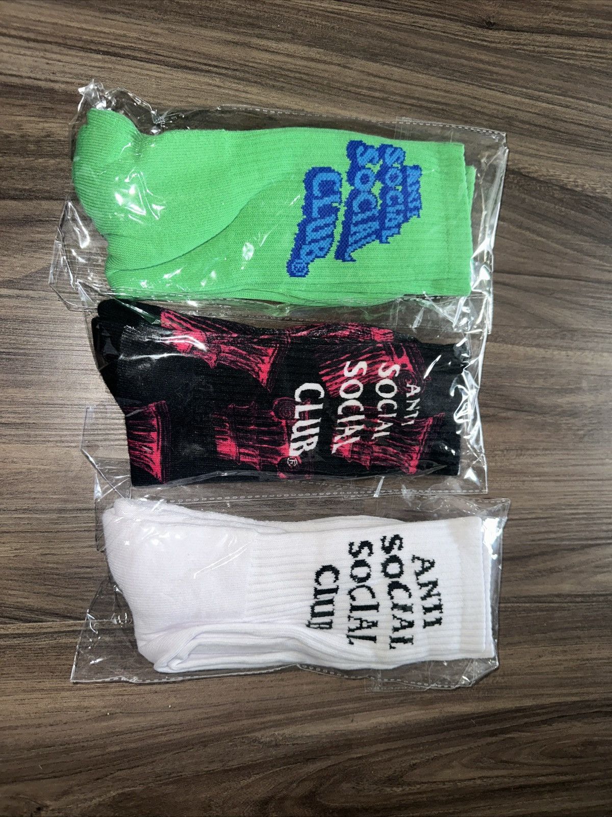 Anti Social Social Club ASSC 3-Pack Socks Brand New