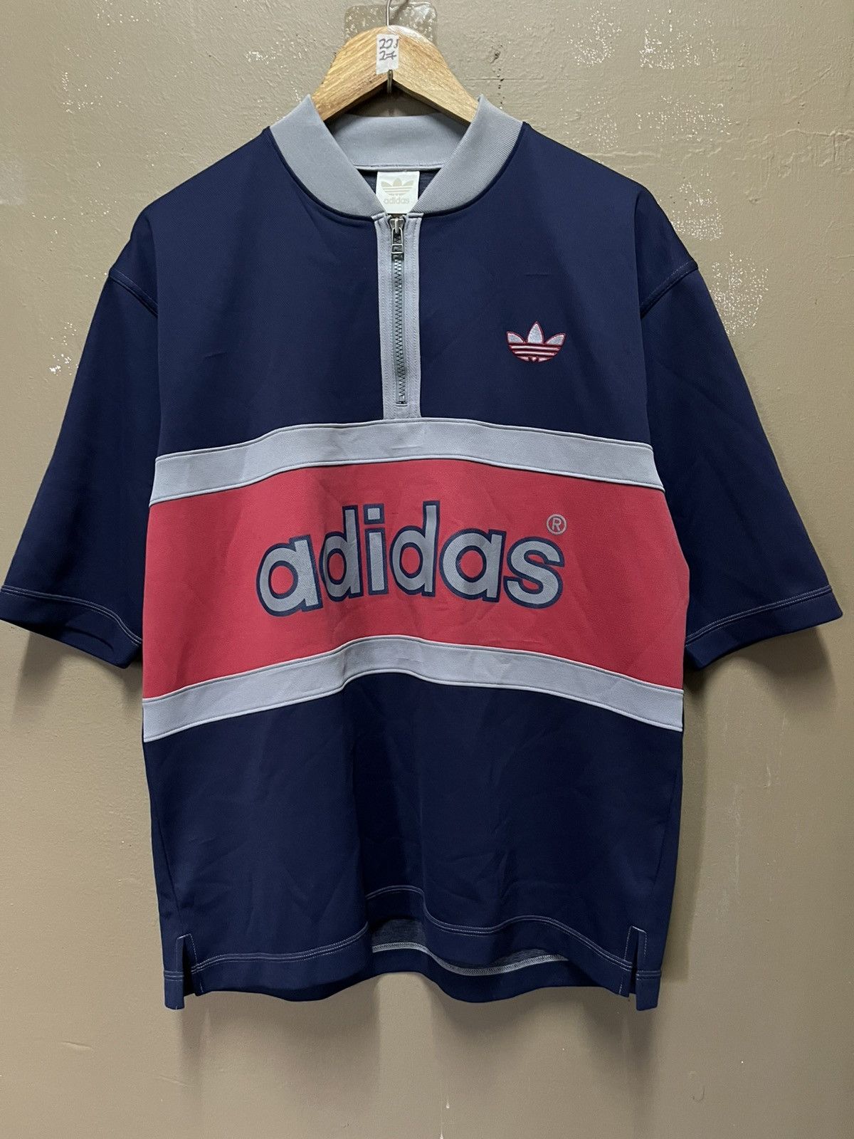 Adidas × Descente × Vintage Rare 💎 Vintage Adidas Jersey Halfzipper Size US M / EU 48-50 / 2 - 1 Thumbnail