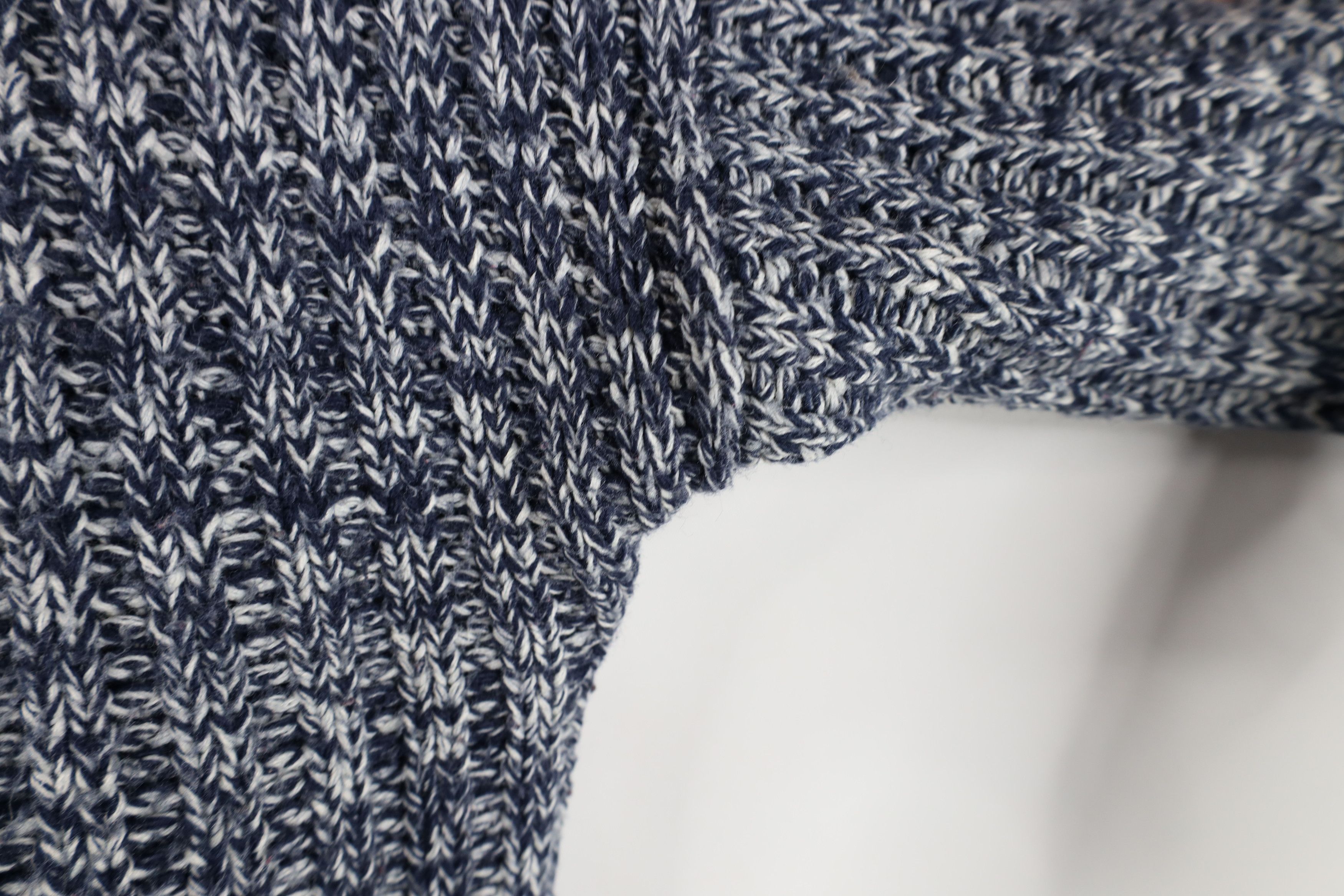 Vintage Vintage 90s Streetwear Chunky Ribbed Knit Sweater Blue USA Size US M / EU 48-50 / 2 - 6 Thumbnail