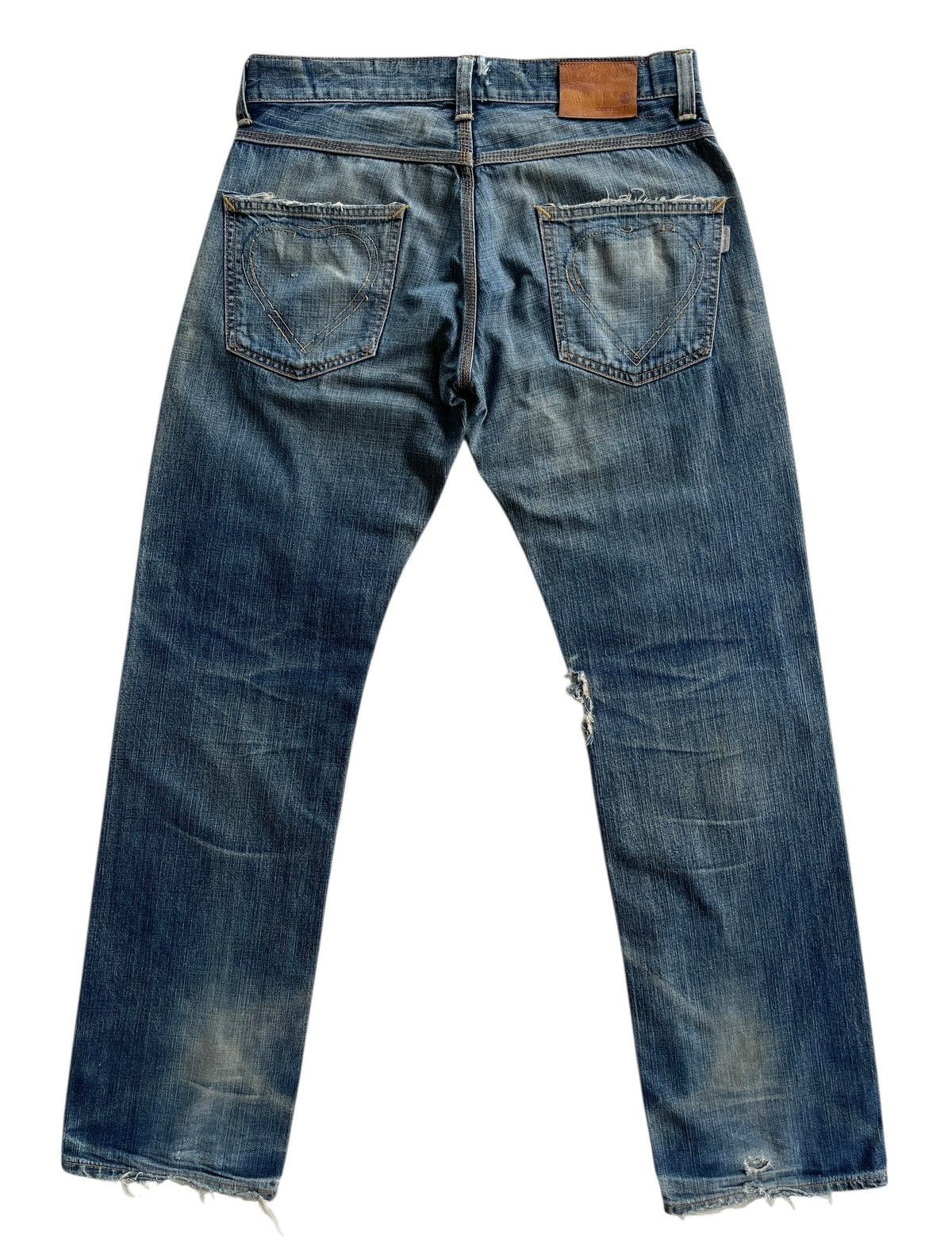 Carhartt Vintage Carhartt Distressed Selvedge Denim Size US 32 / EU 48 - 2 Thumbnail
