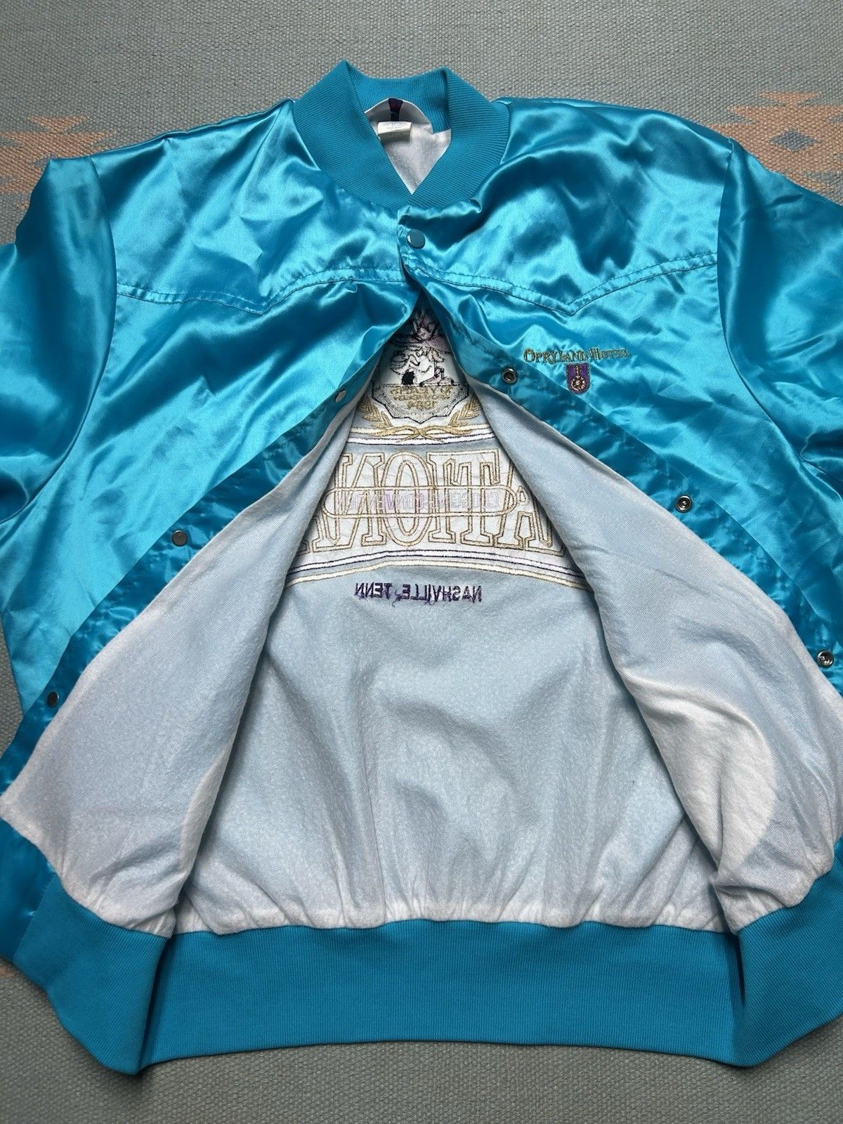 Vintage Satin bomber jacket national clogging convention bluegras XL Size US XL / EU 56 / 4 - 9 Thumbnail