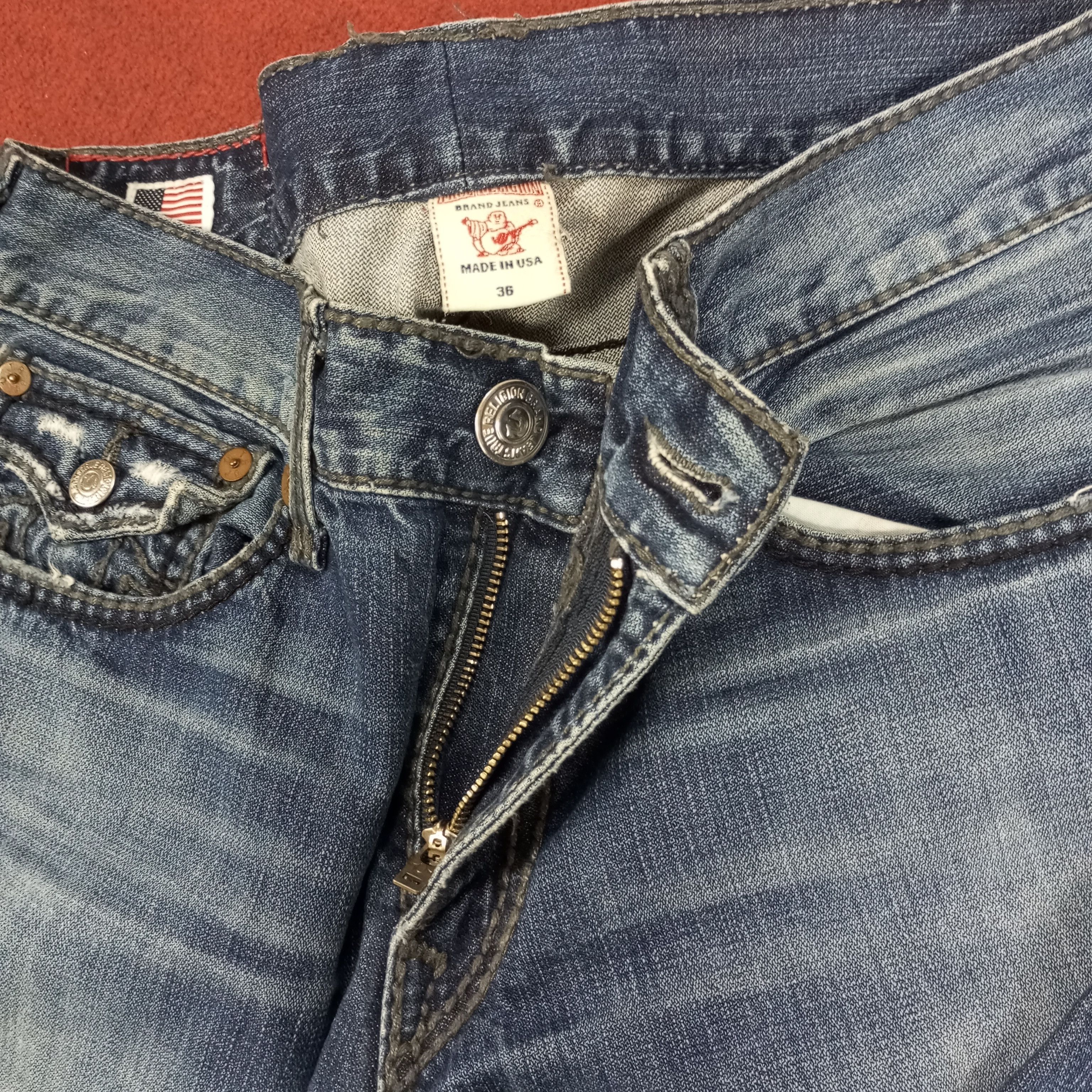 True Religion × Vintage True Religion Ricky Giant Big T Streetwear Style Jeans Size US 34 / EU 50 - 12 Thumbnail