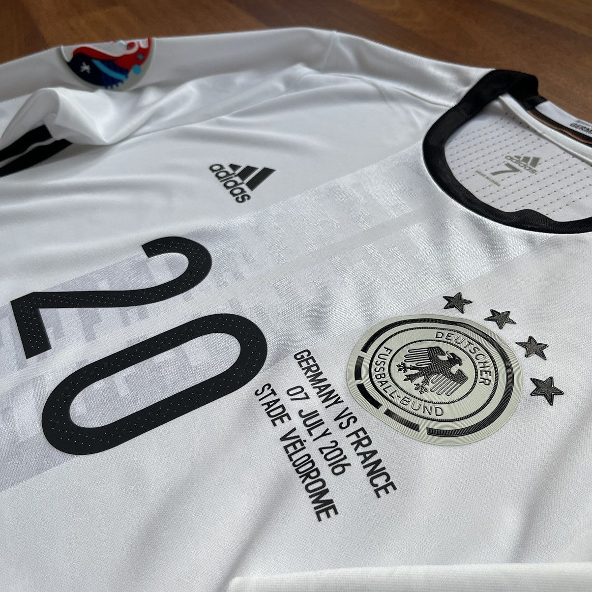 Adidas × Vintage GERMANY ADIDAS ADIZERO 2016 EURO SOCCER HOME JERSEY #20 SANE Size US L / EU 52-54 / 3 - 6 Thumbnail