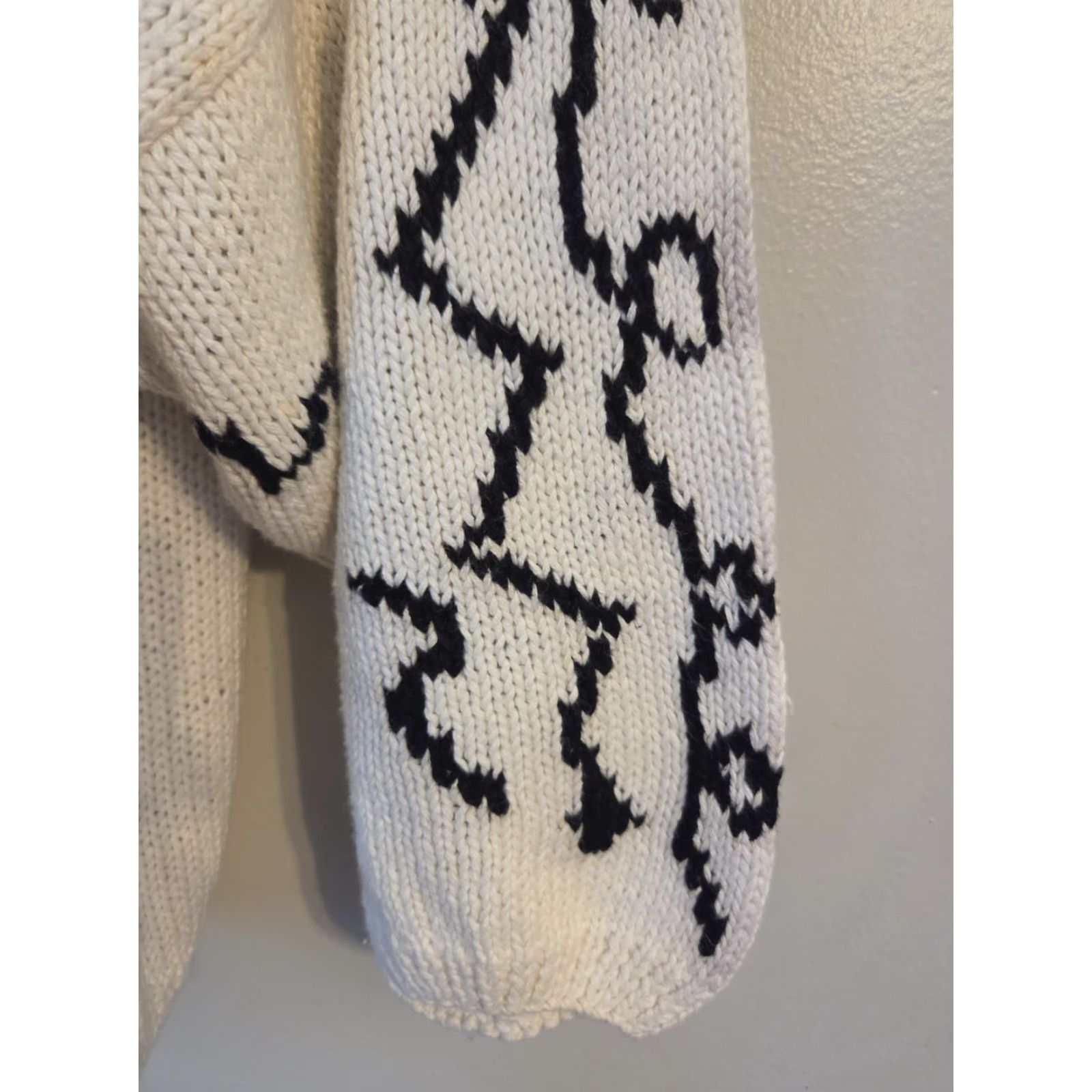 Vintage VINTAGE Jennifer Reed Sweater Womens Small Abstract Knit Crew Neck Long Sleeve Pullover White 80s 90s Size S / US 4 / IT 40 - 5 Thumbnail