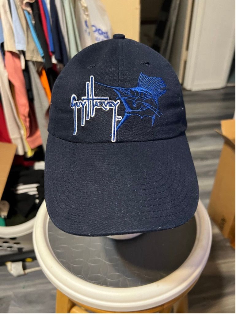 Guy Harvey Men's Guy Harvey One Size Navy Blue & Blue Sailfish Hat Size ONE SIZE - 1 Thumbnail