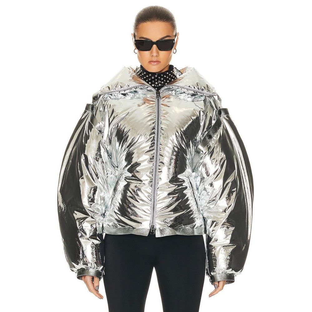 Tom Ford o1loc1c0924 CS1231 Down Fitted Jacket in Silver Size XS / US 0-2 / IT 36-38 - 2 Thumbnail