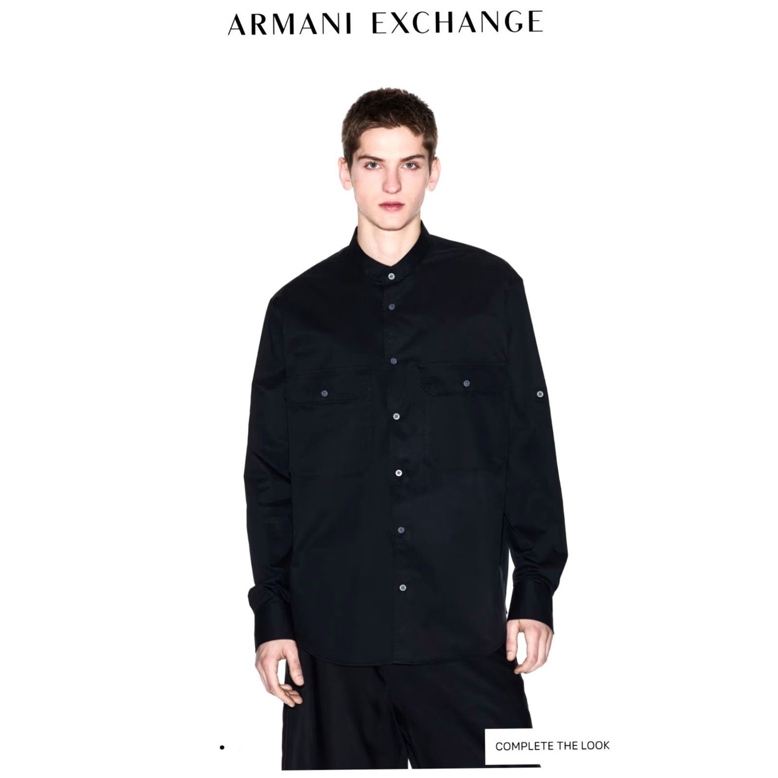 Armani Exchange Armani Exchange Shirt XL Blue Linen Classic Y2K Vintage Casual Mens 90s Style Button-Up Long Sleeve Size US XL / EU 56 / 4 - 3 Thumbnail