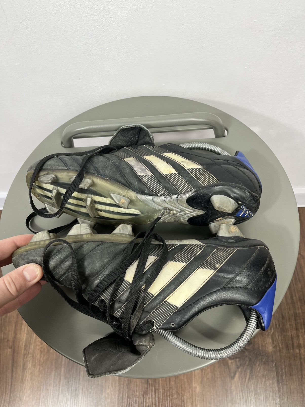 Adidas Vintage adidas Football Boots Cleats Black Blue EU 42 Size US 9 / EU 42 - 8 Thumbnail