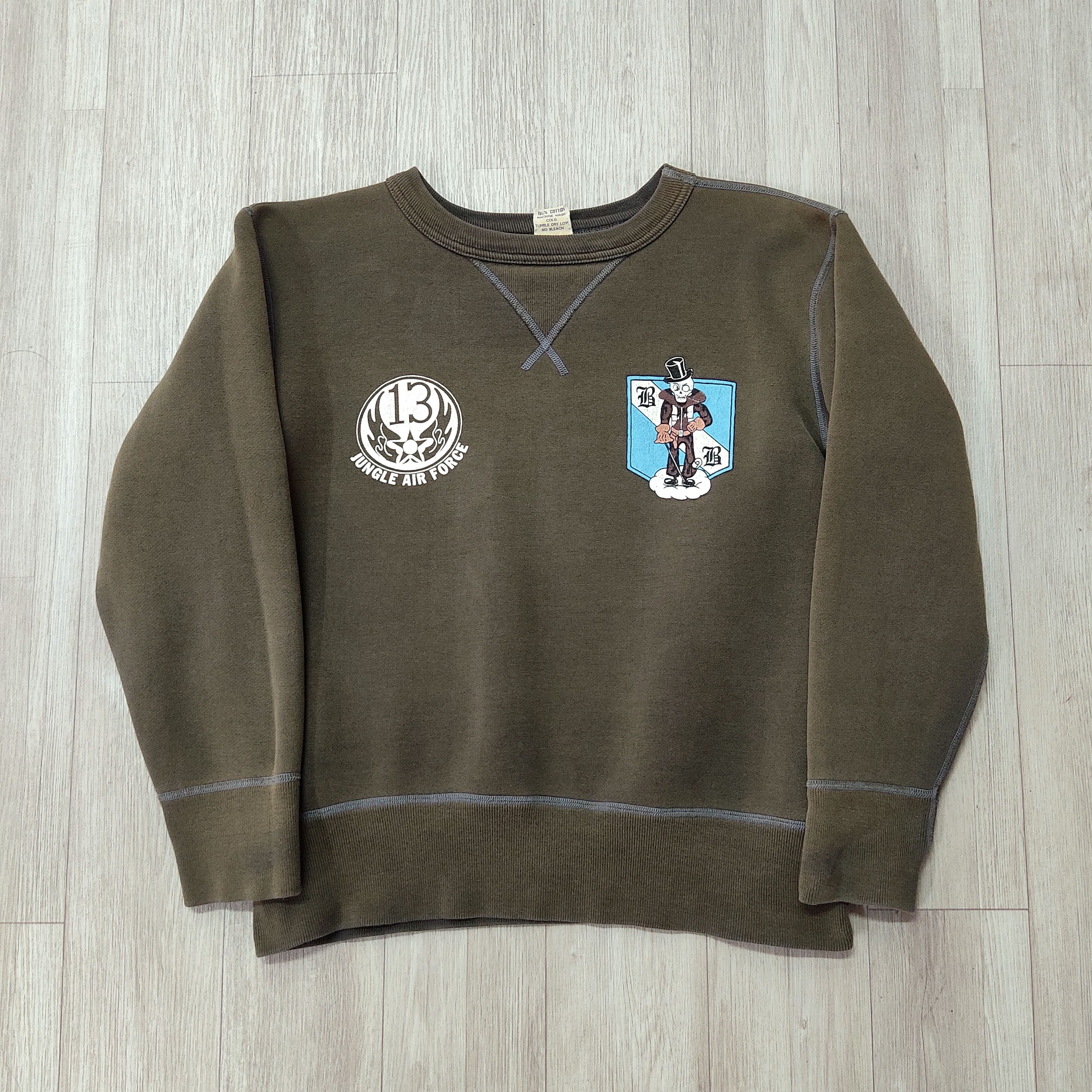 Buzz Rickson's Vintage 80s Buzz Rickson Jungle Air Force Sweatshirt Size US S / EU 44-46 / 1 - 4 Thumbnail