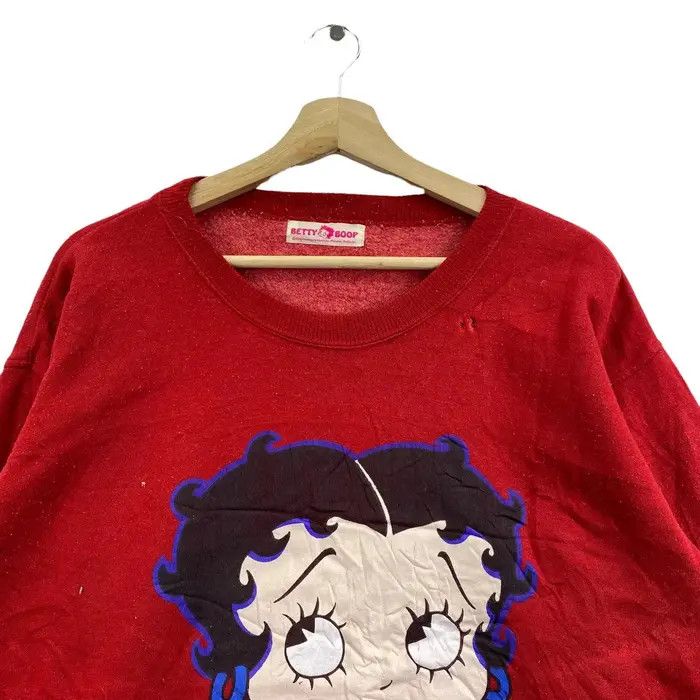 Vintage Vtg 90’ BETTY BOOP CARTOON Comic Strip Red Sweatshirt Sweate Size XL / US 12-14 / IT 48-50 - 2 Thumbnail